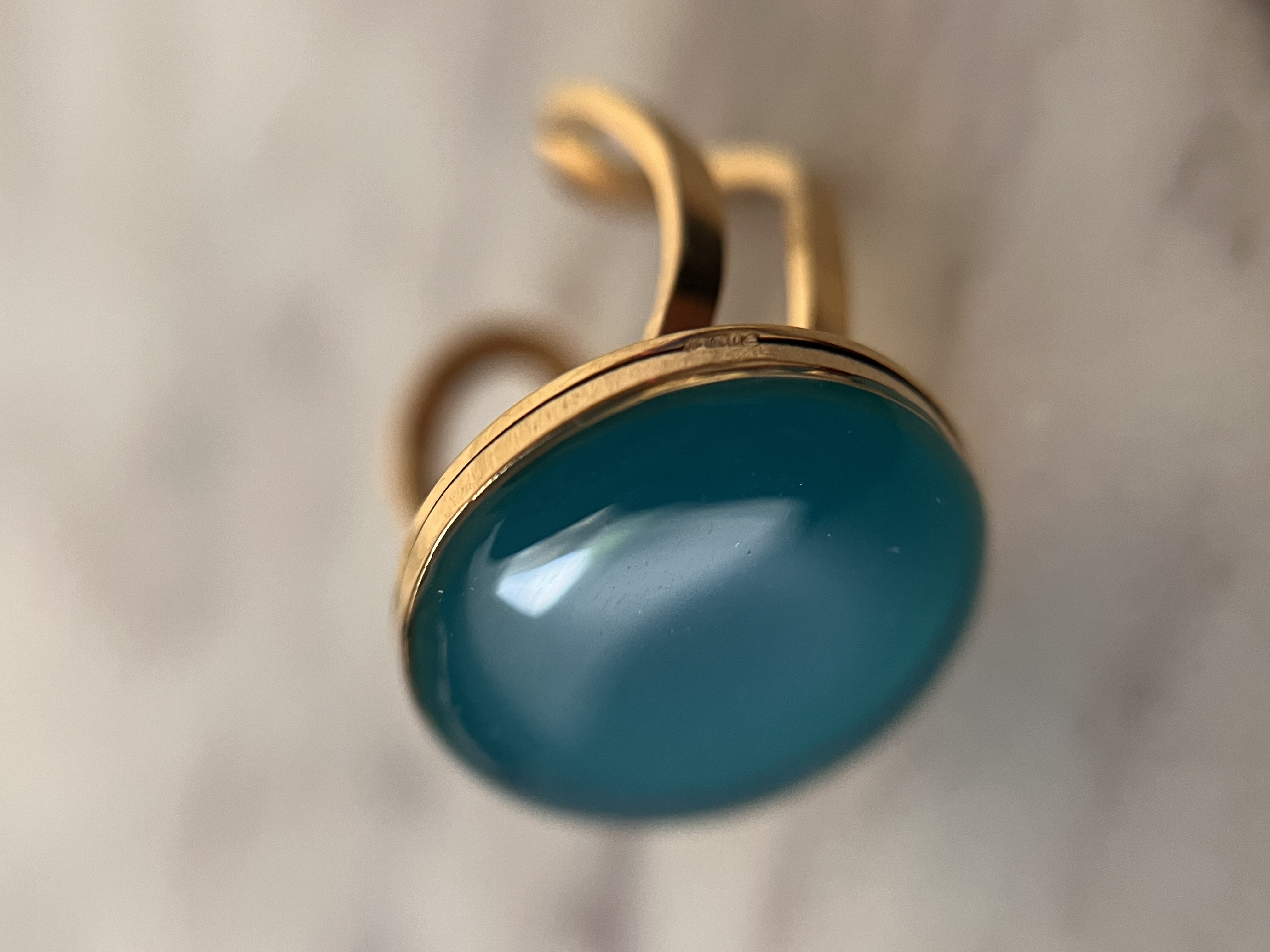 Bague bleu canard
