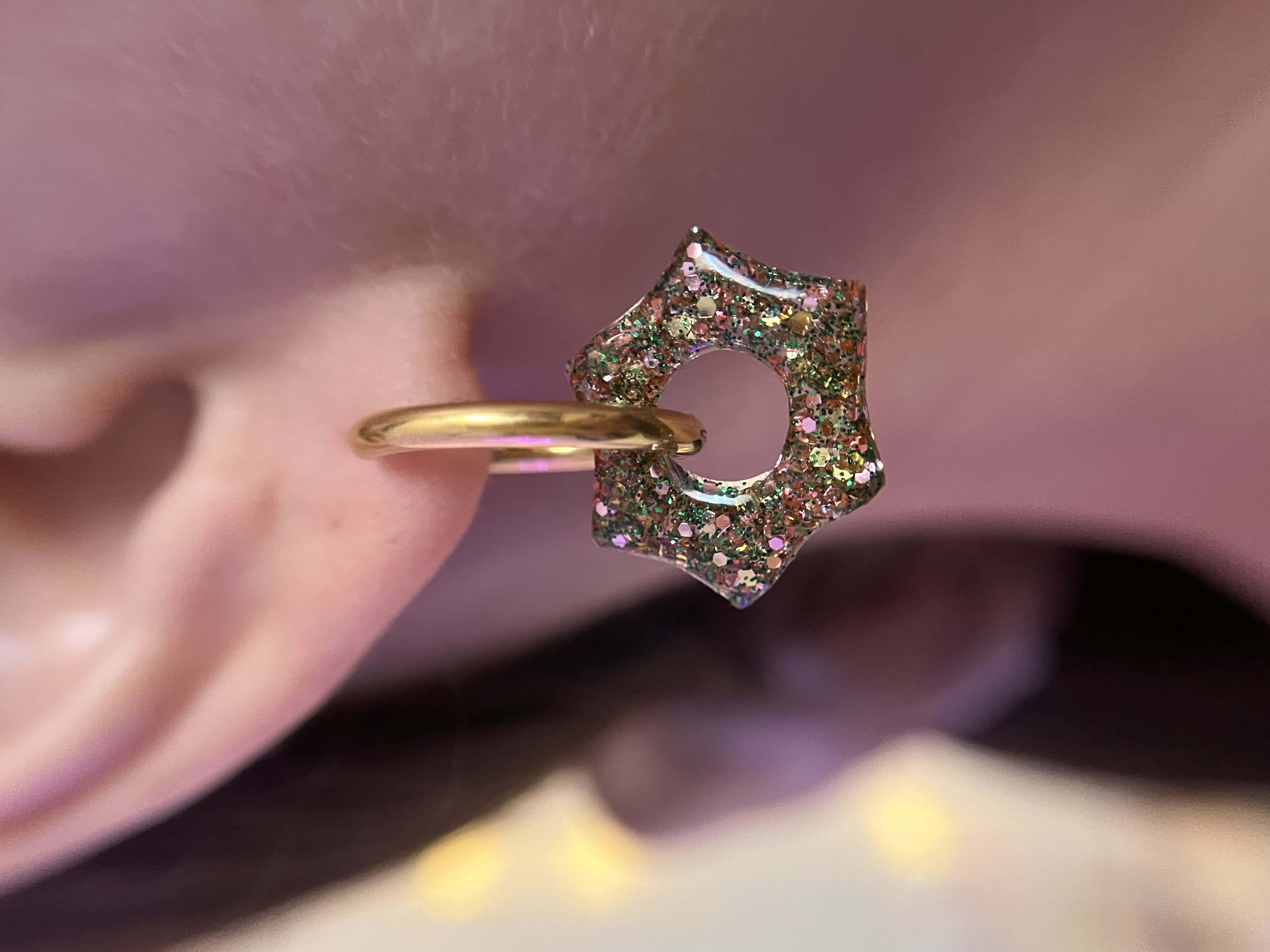 Les Originales paillettes vert doré