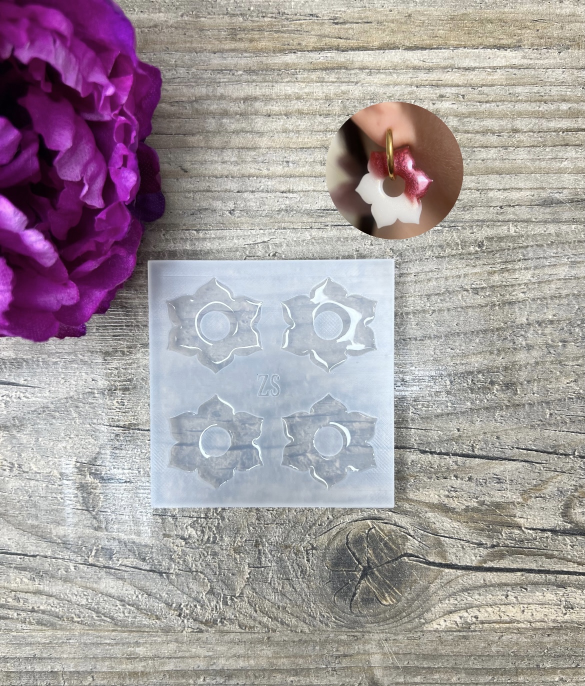 Moule Grande Fleur Louisa 30mm