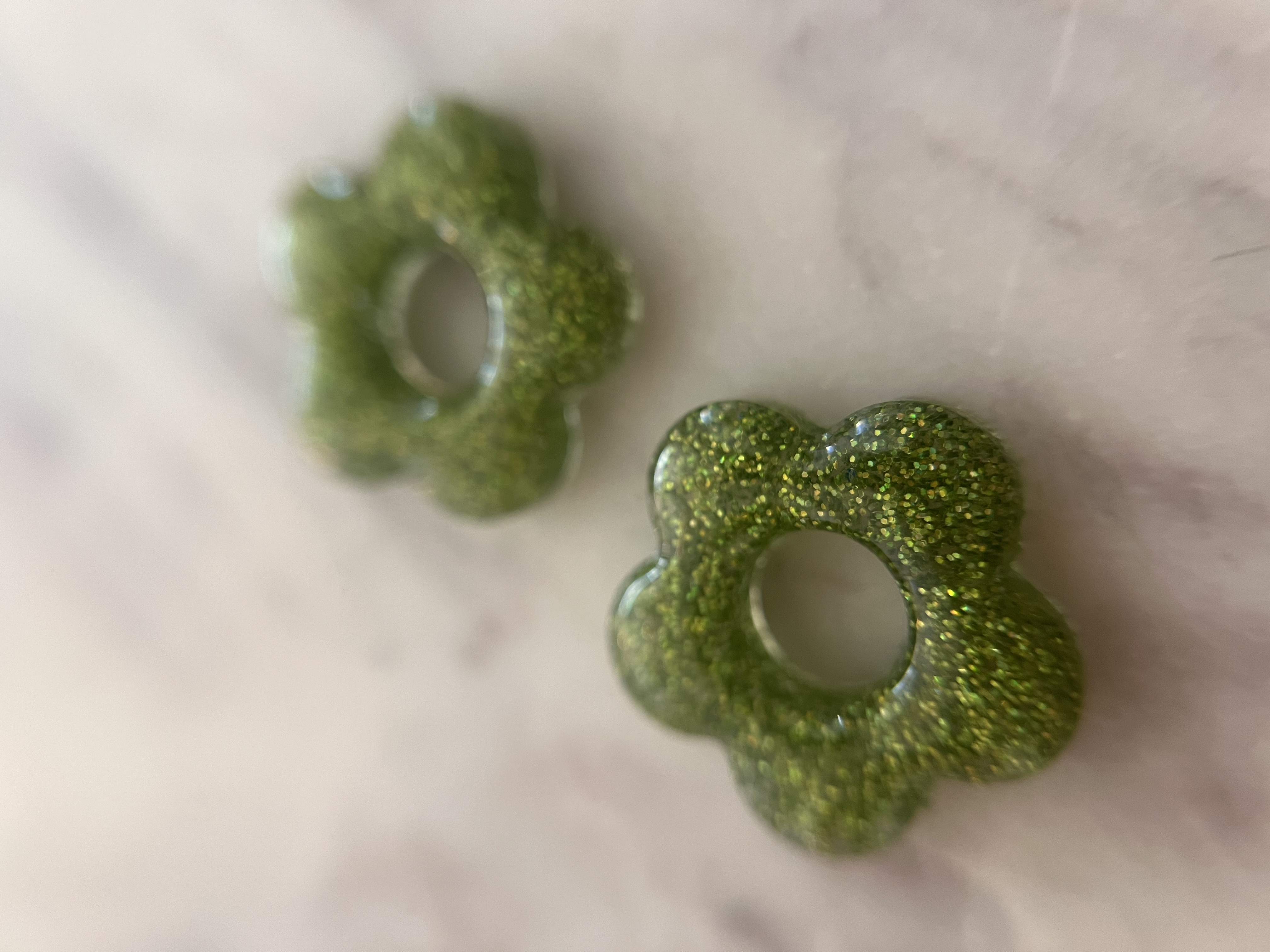 Flower paillette vert