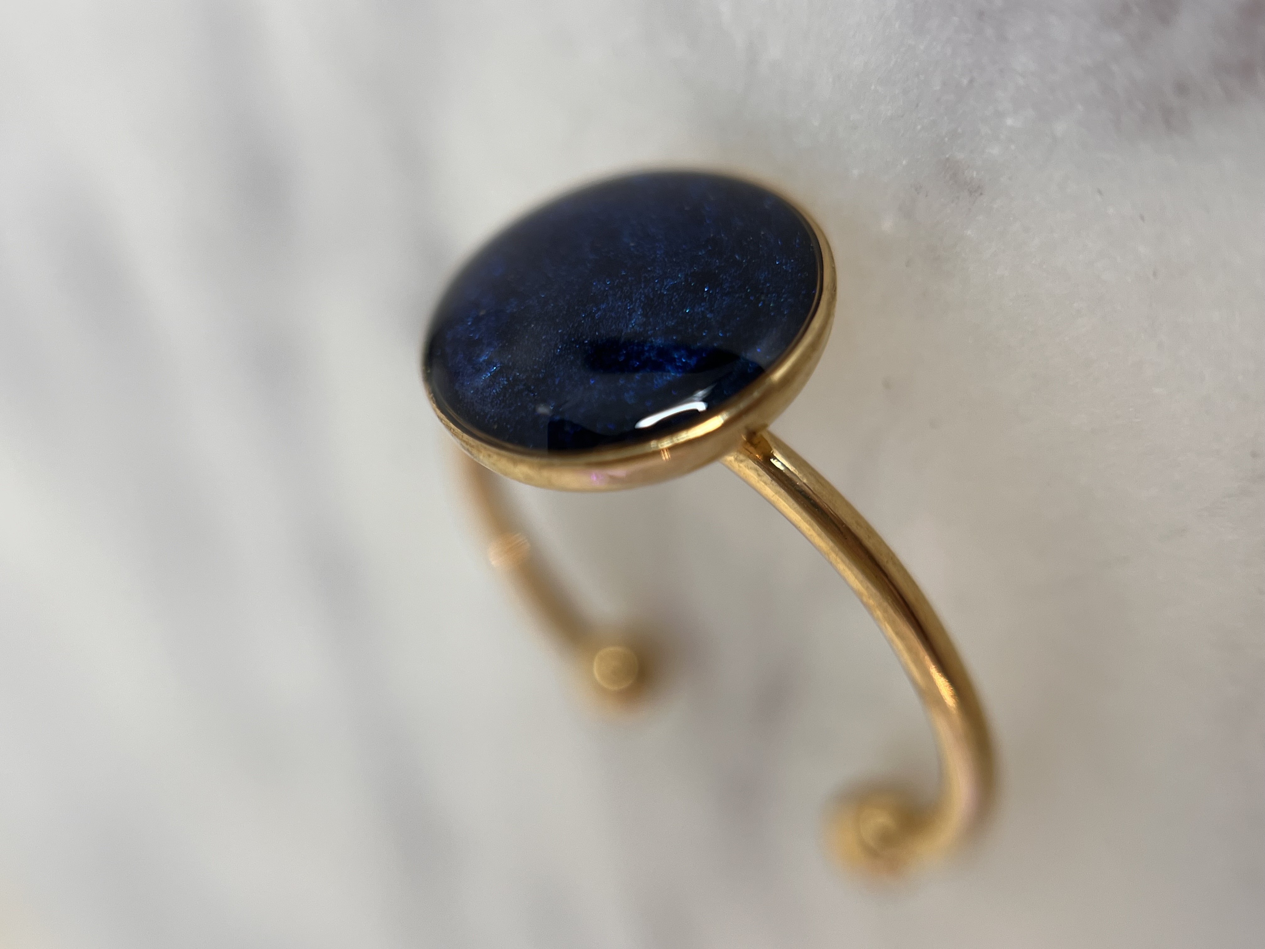 Bague reflet bleu nuit 