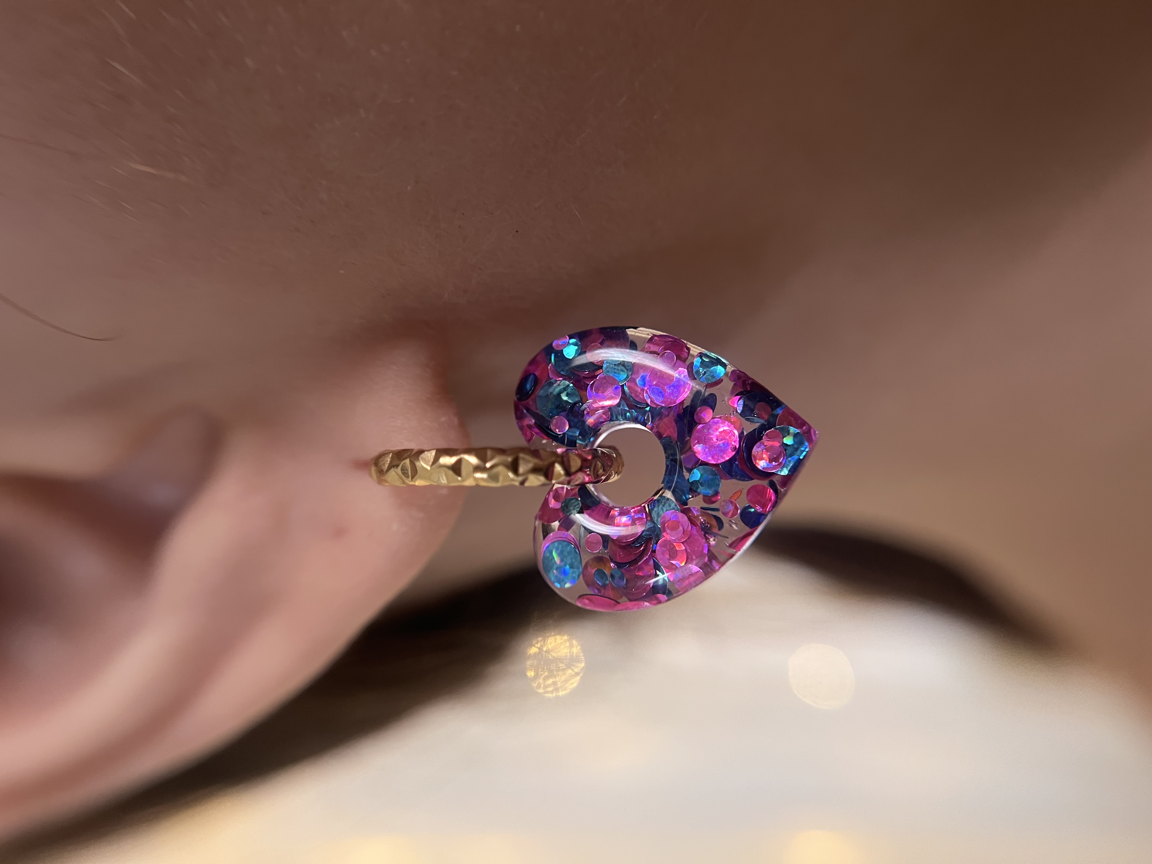 Coeur Fushia et Bleu 