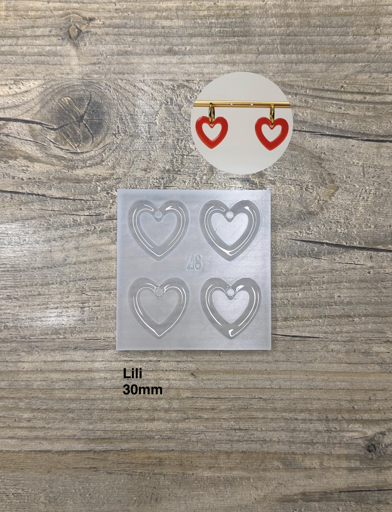  Moule Coeur Lili 30mm