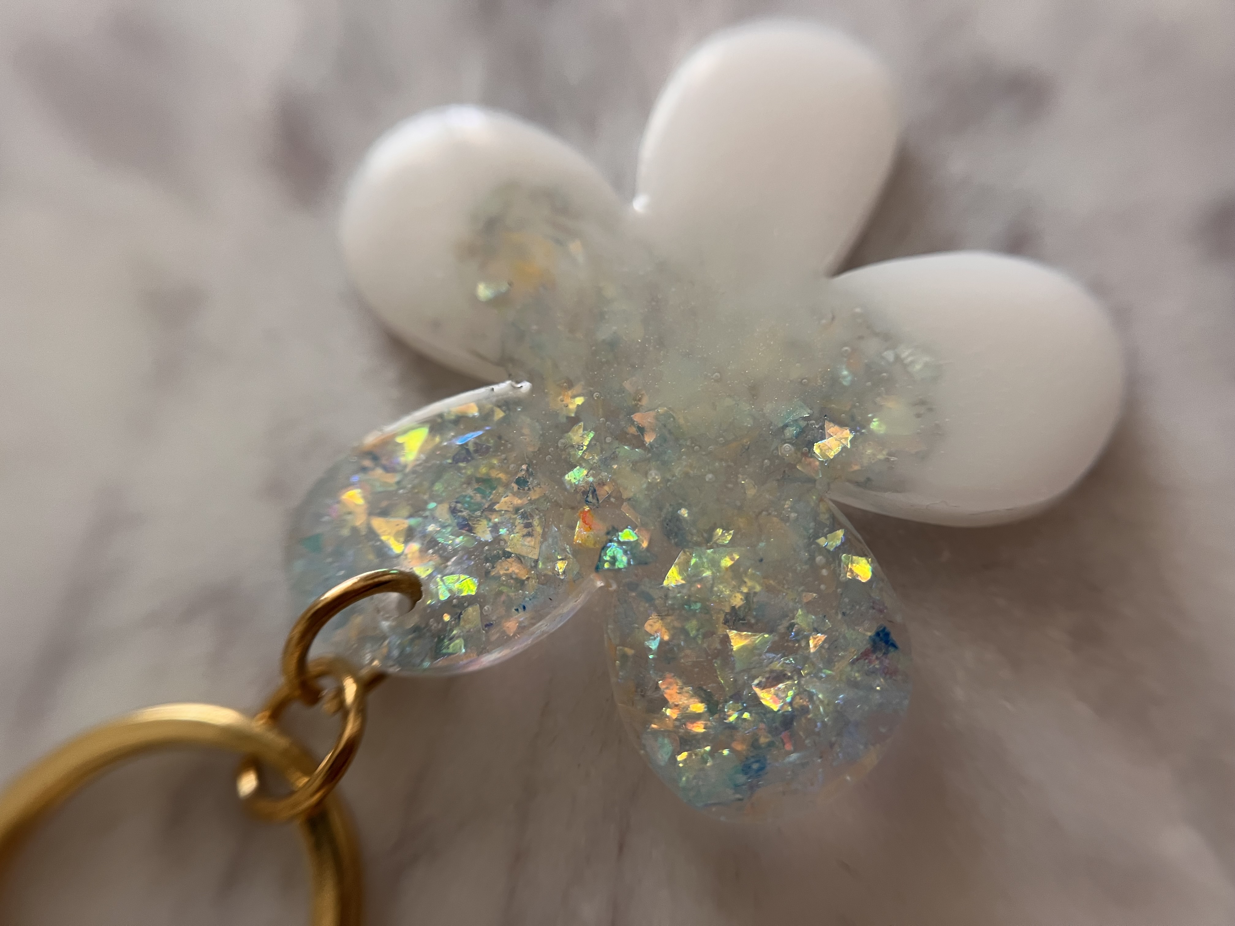Porte-clefs fleur 