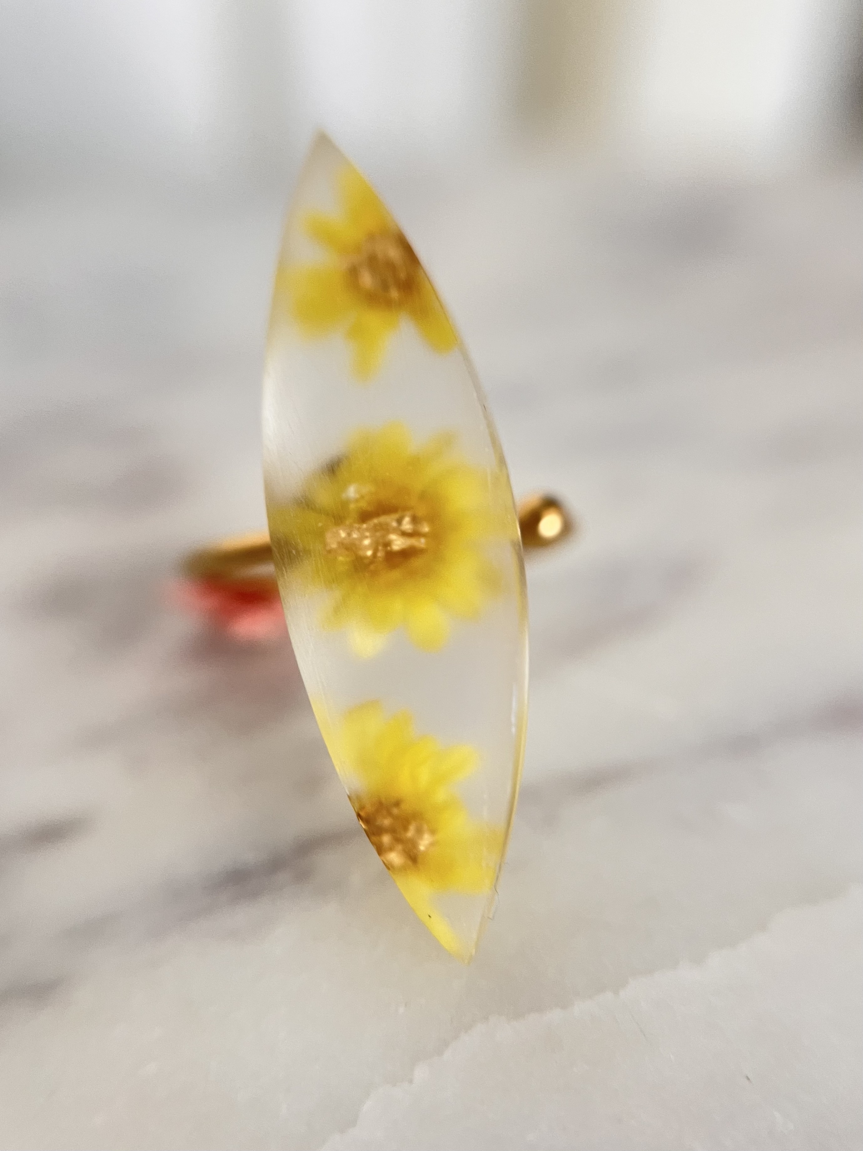 Bague Fleur Jaune