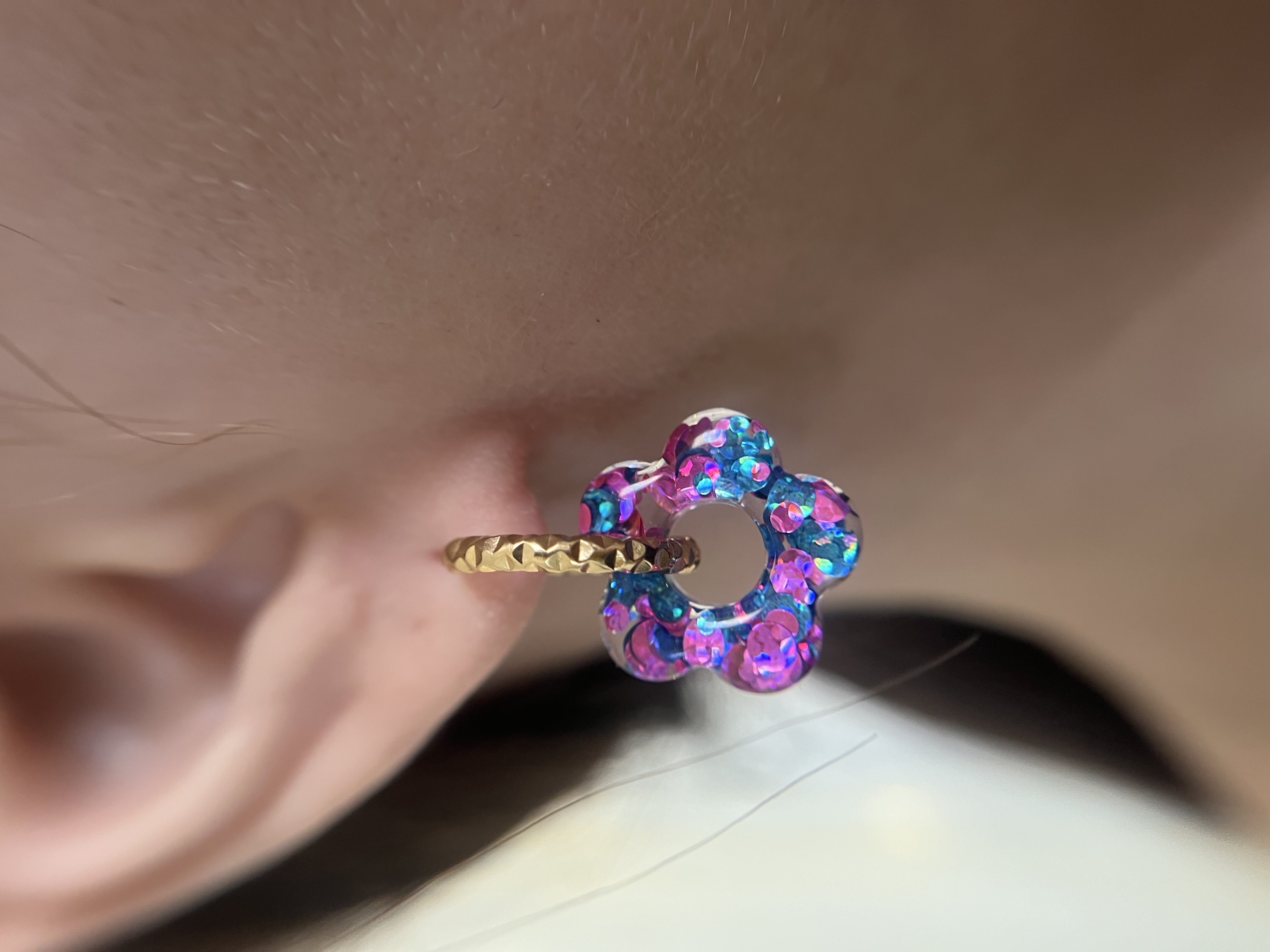 Flower Fuchsia et Bleu