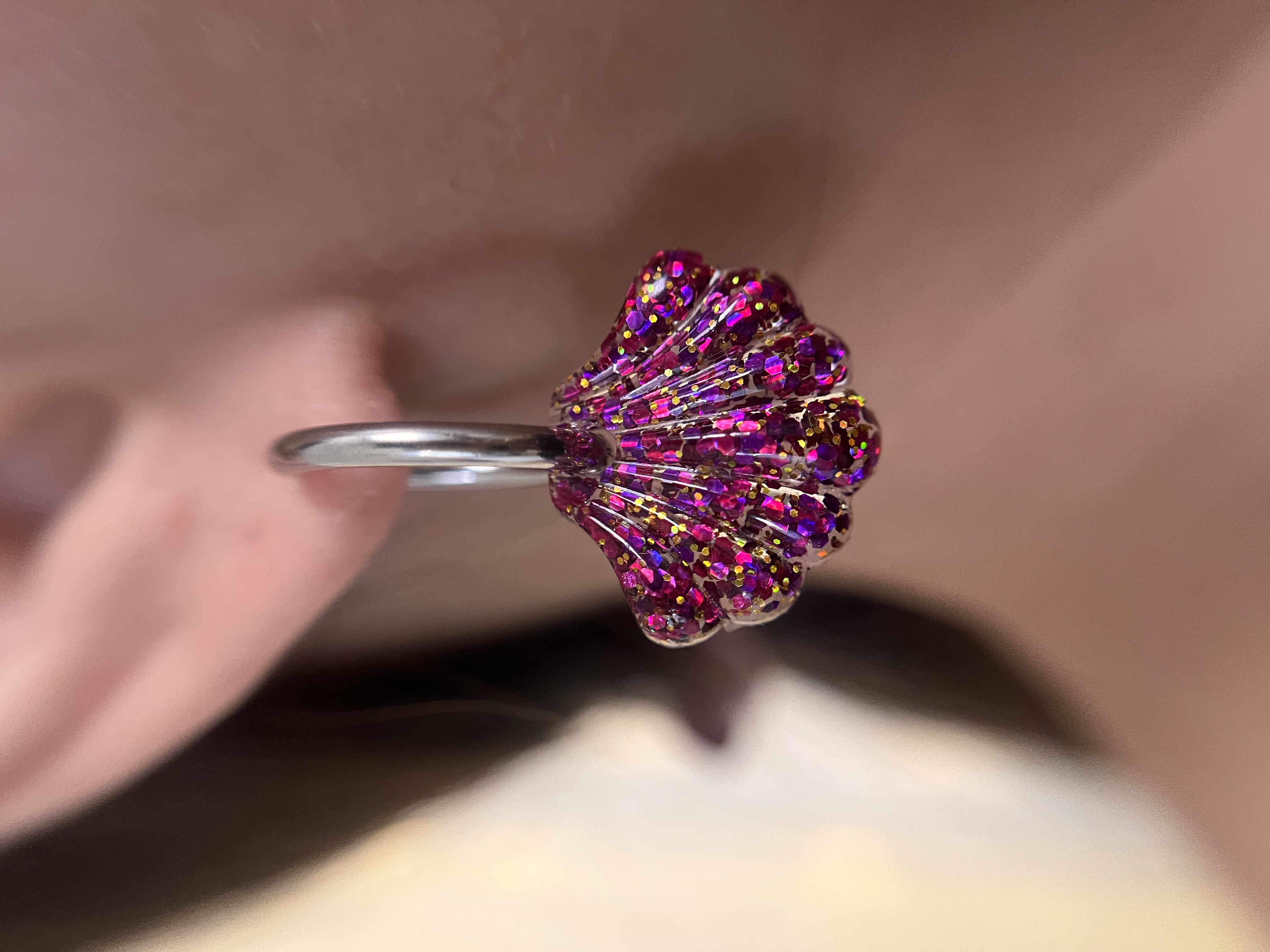 Coquillage Fushia et Doré