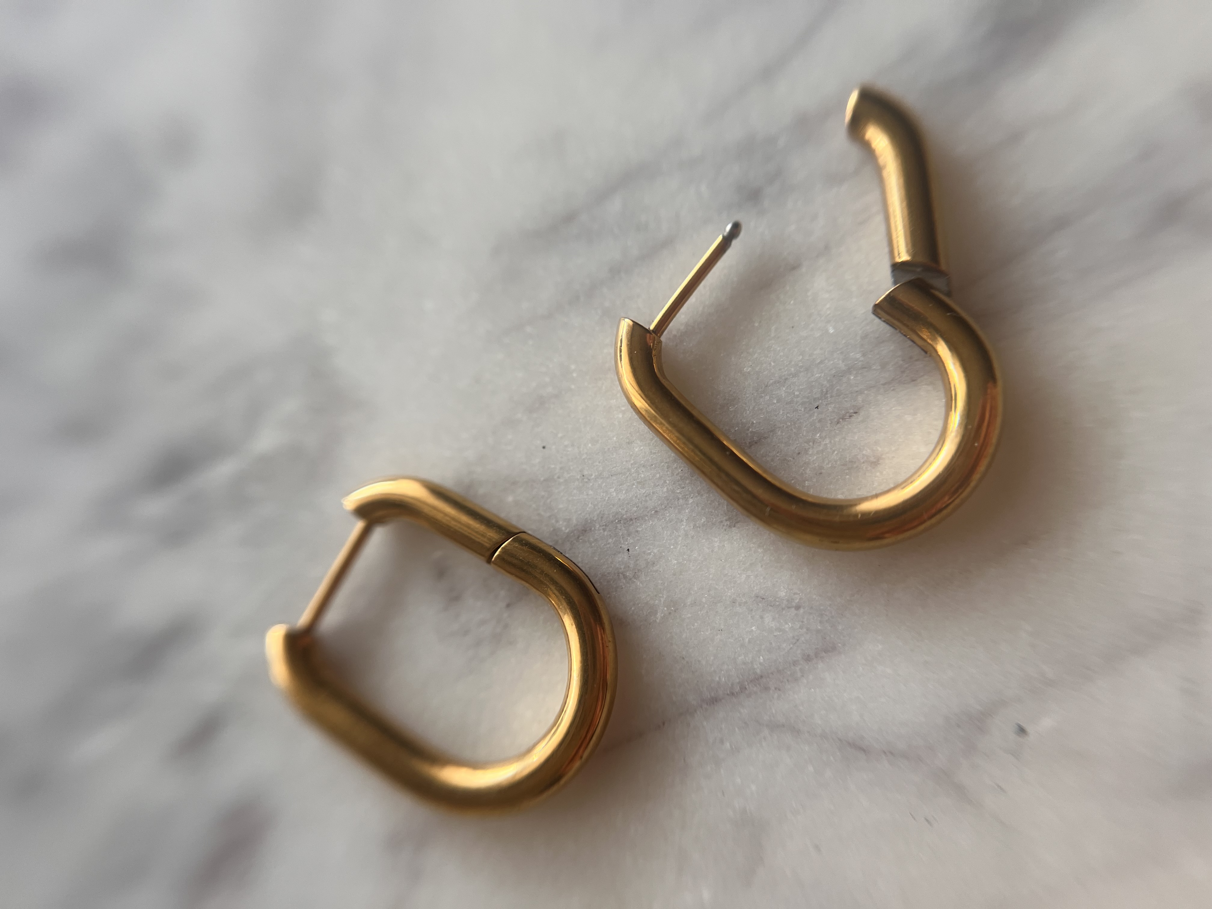 Créoles Carrées dorées 20mm