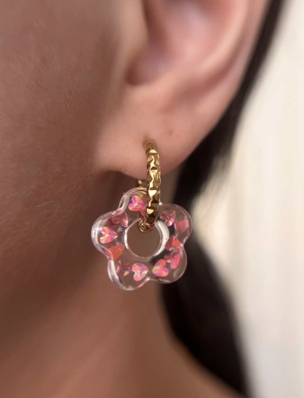 Flower coeur rose