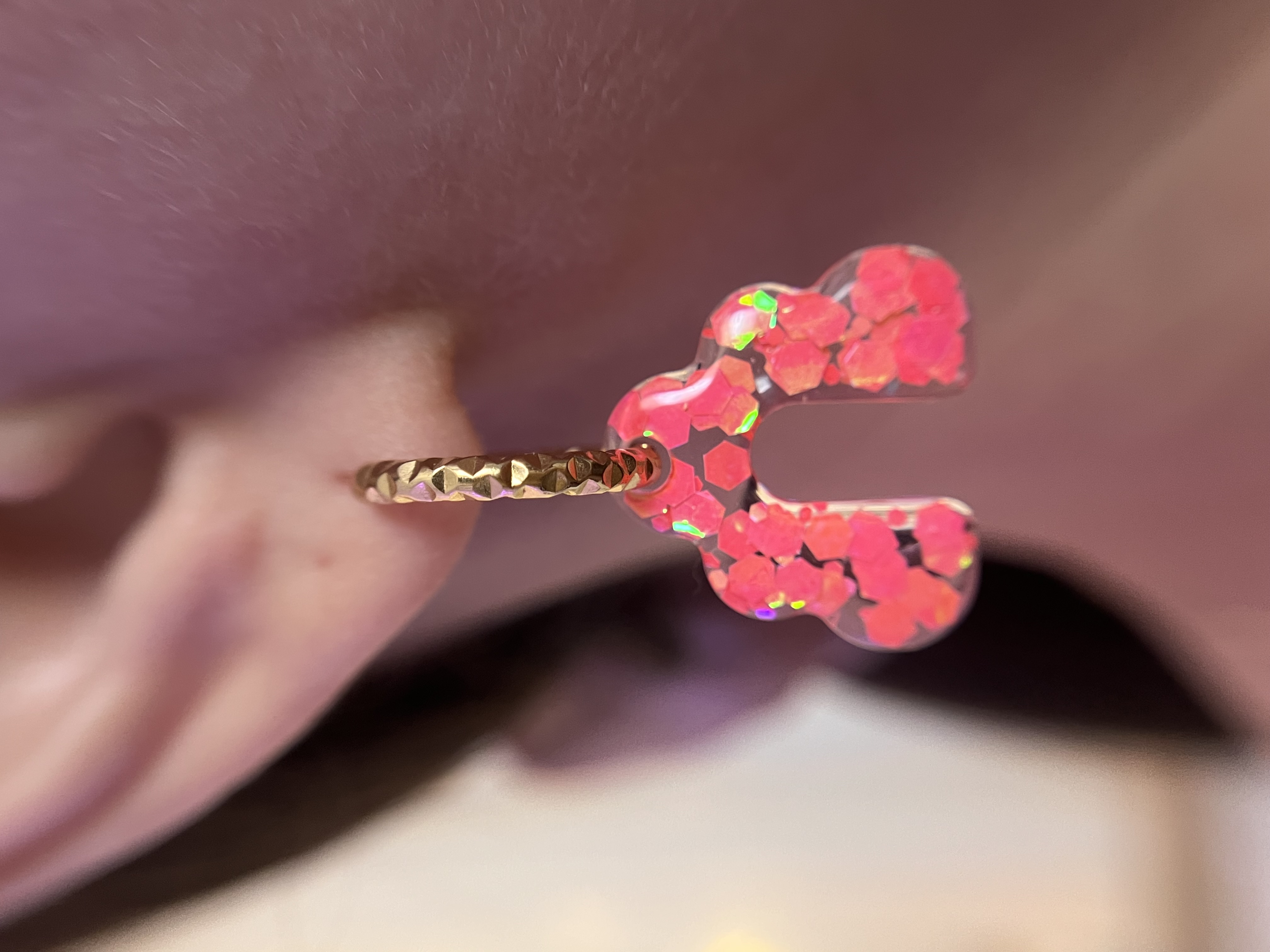 Les Originales orange corail  paillettes holographique