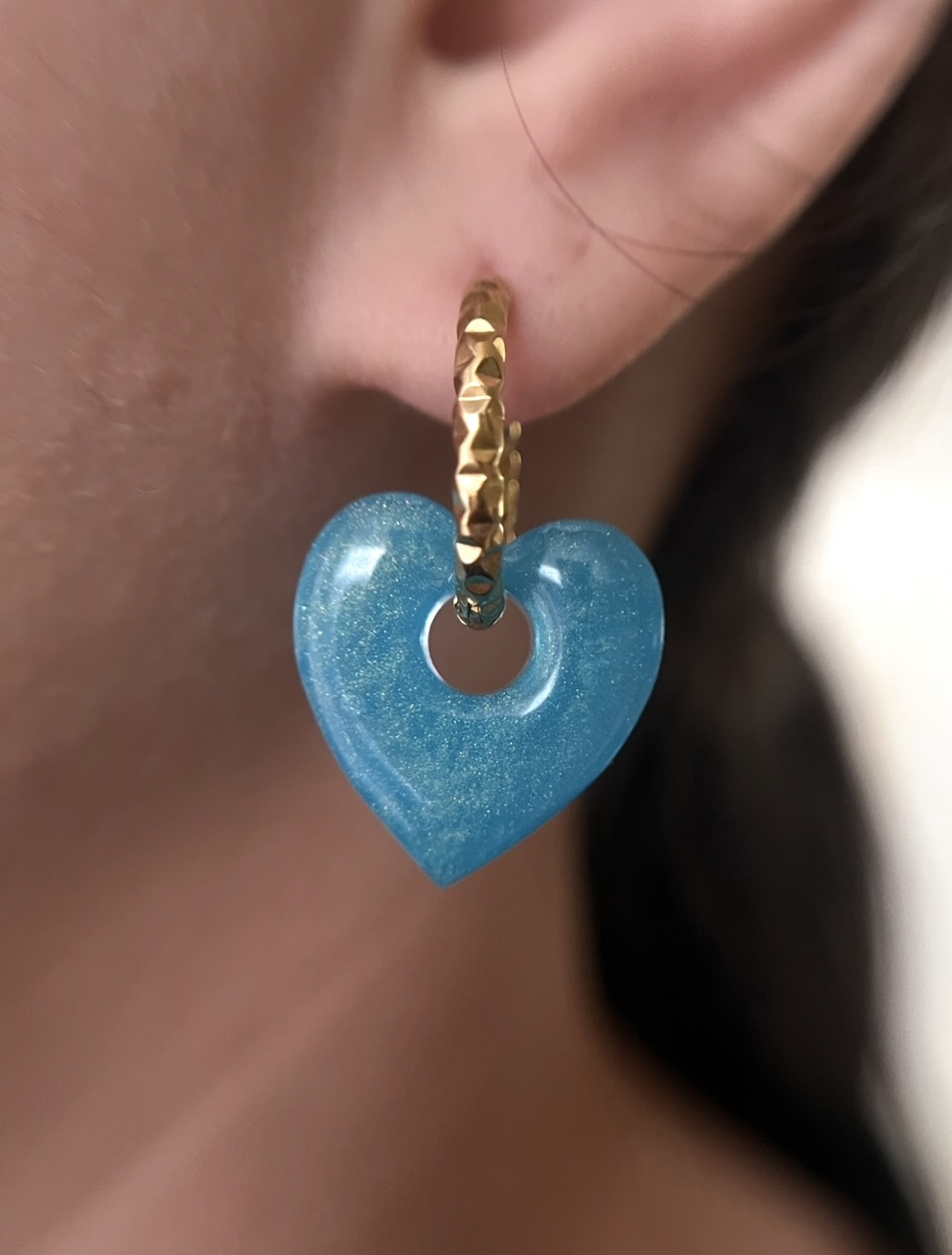Coeur Bleu irisé