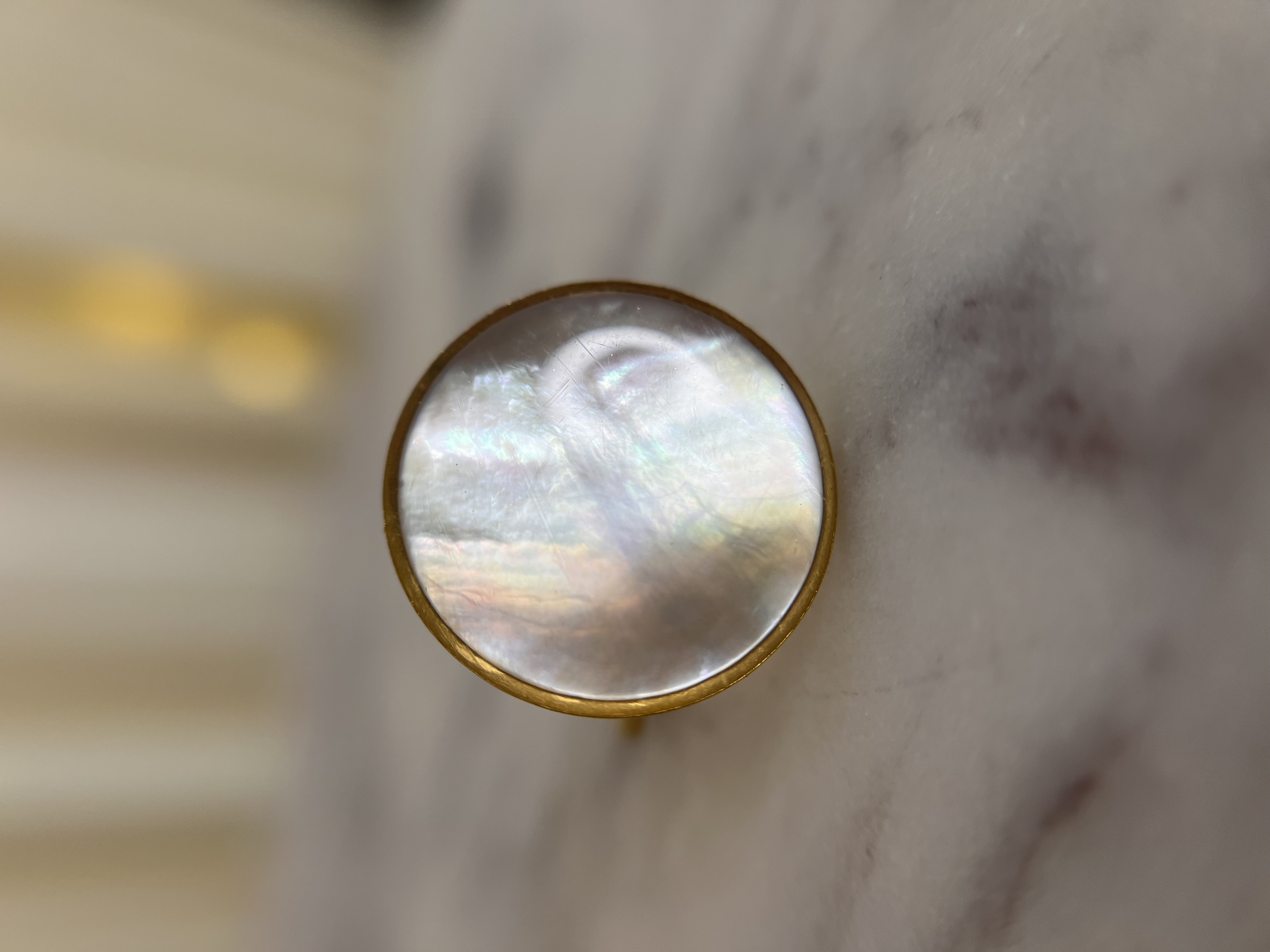 Bague Nacre Blanche
