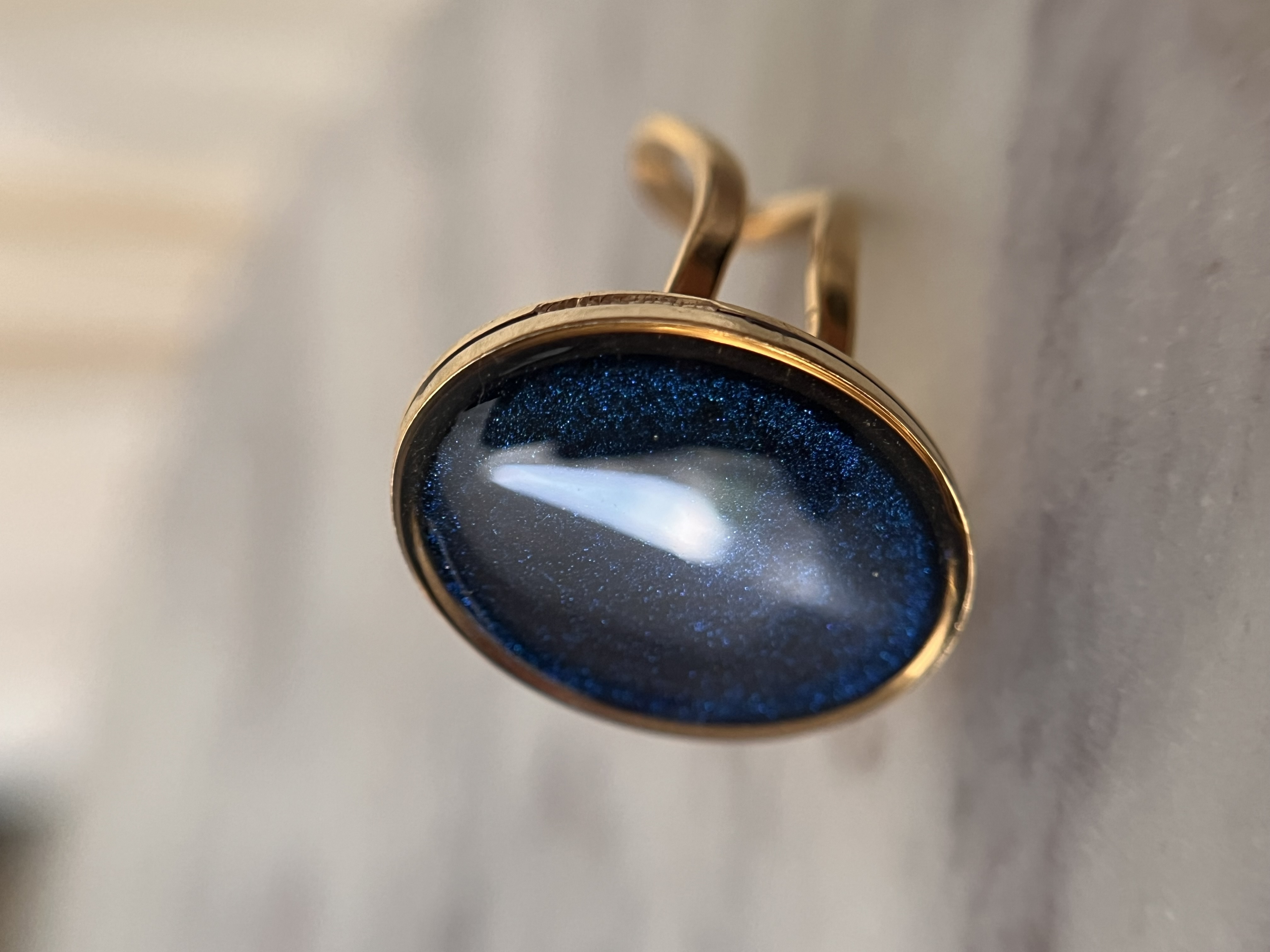 Bague reflet bleu