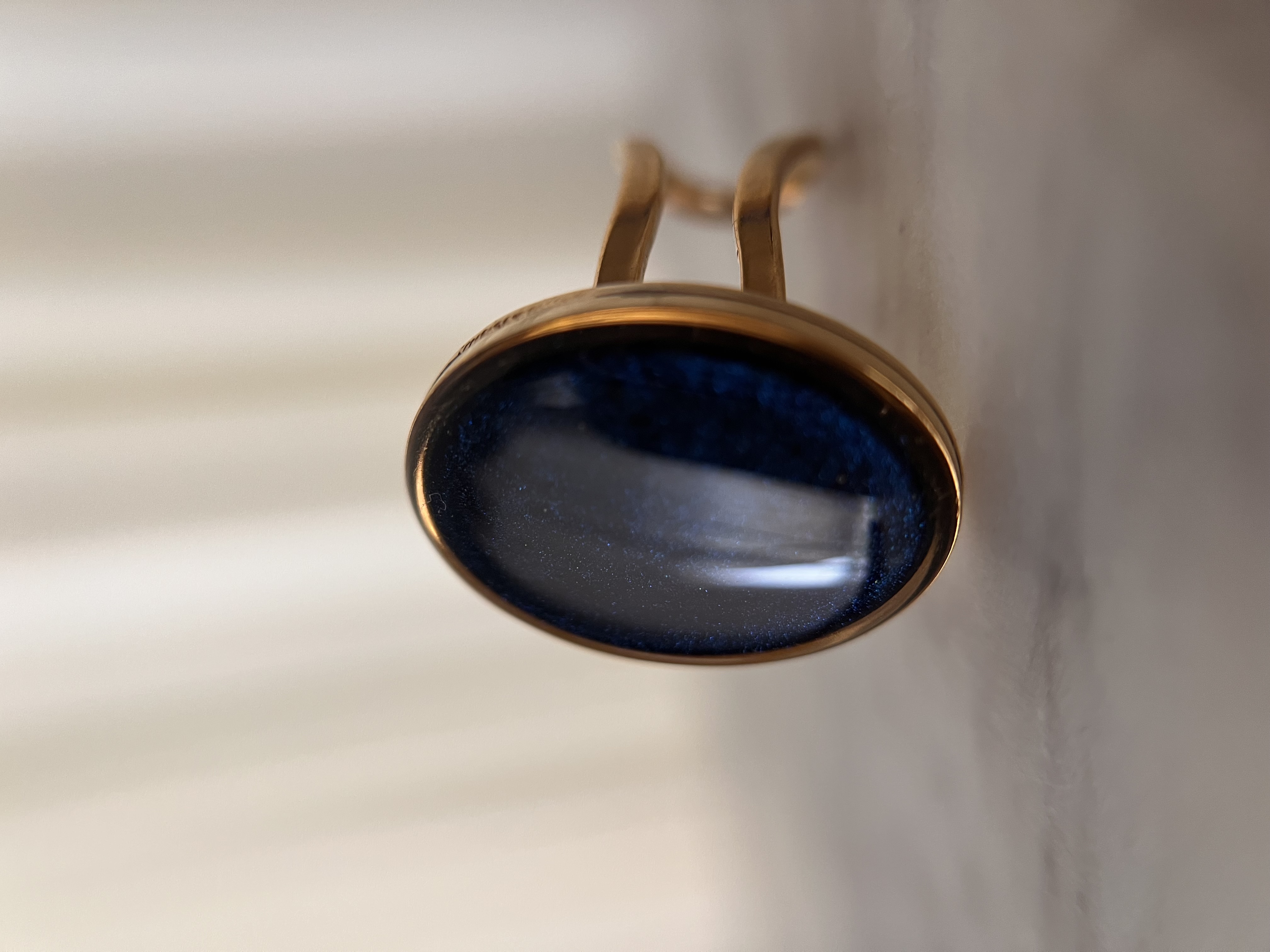 Bague reflet bleu