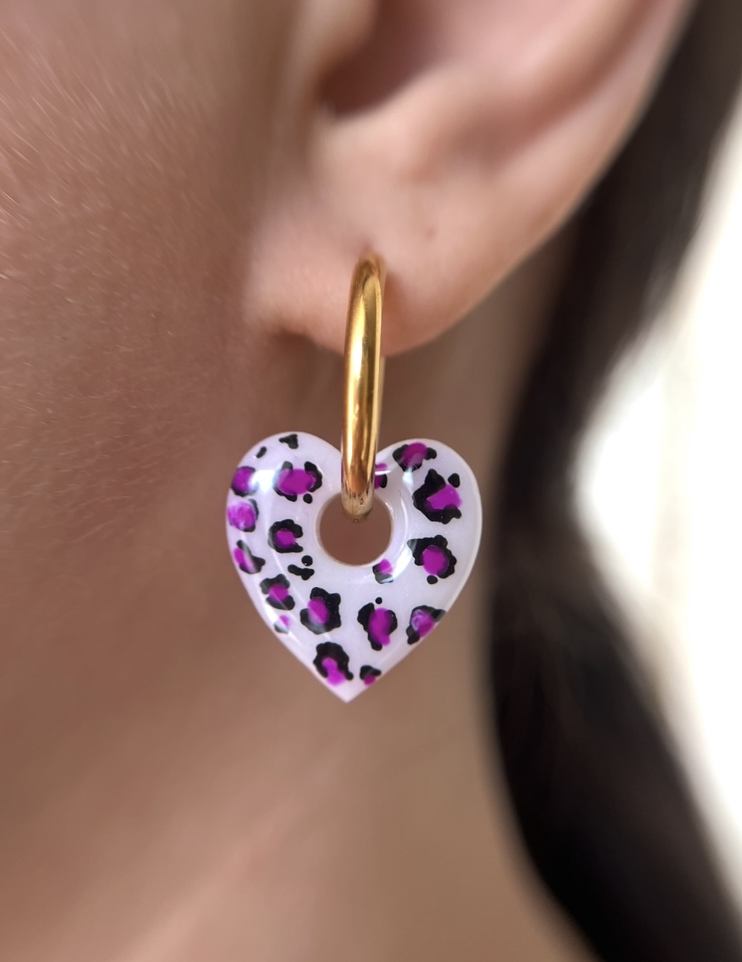 Coeur Léopard Violet