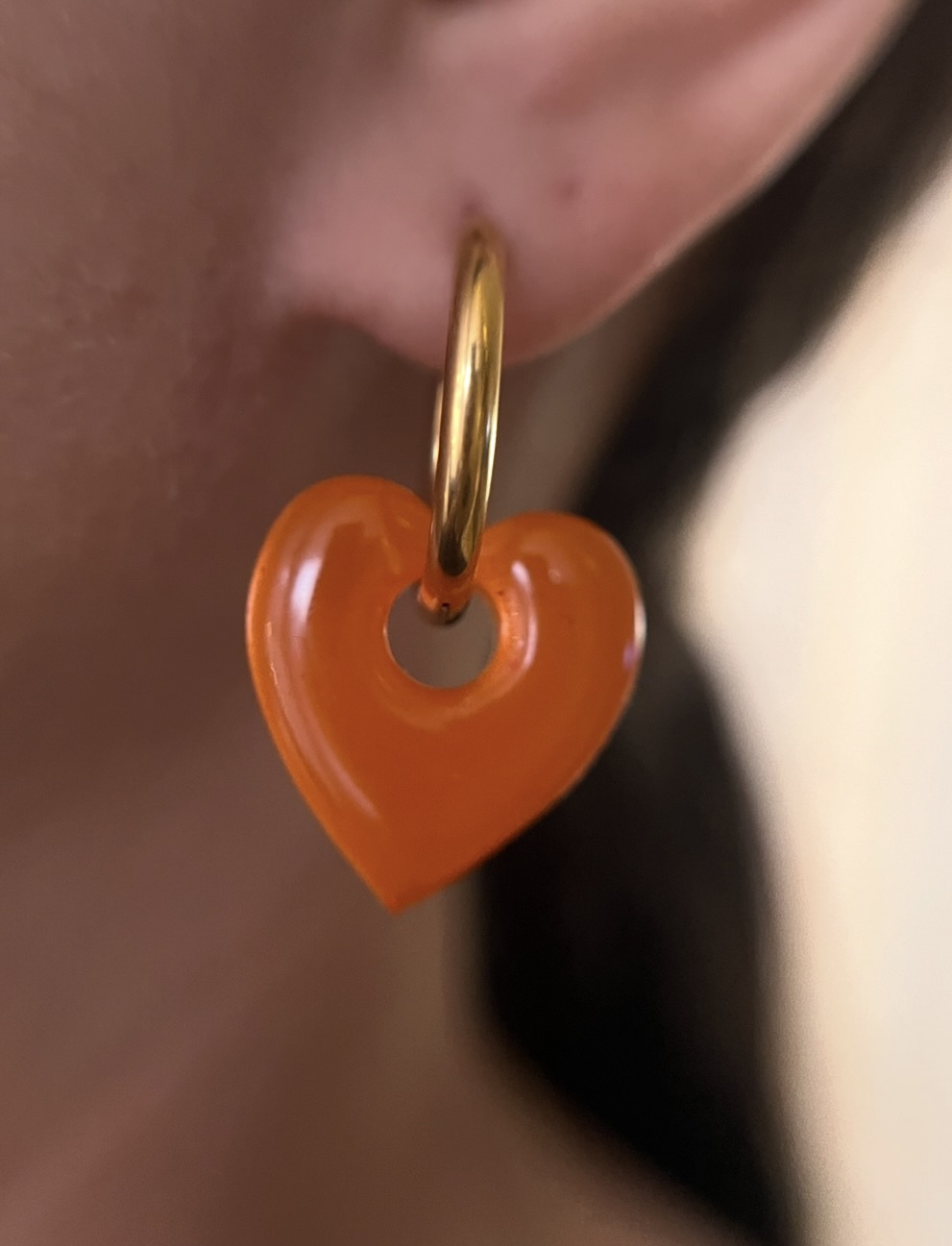 Velours Coeur Orange