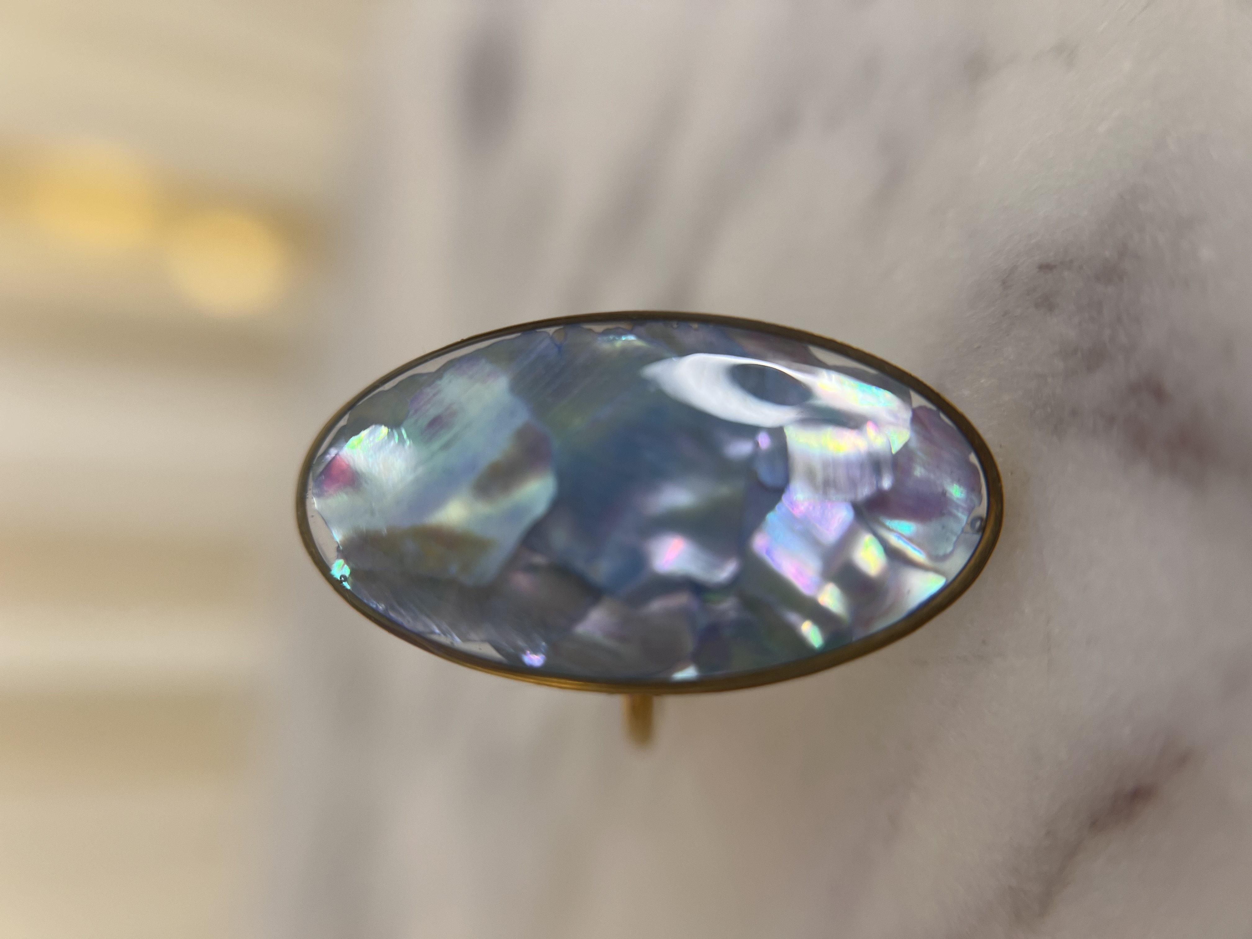 Bague Nacre Bleu