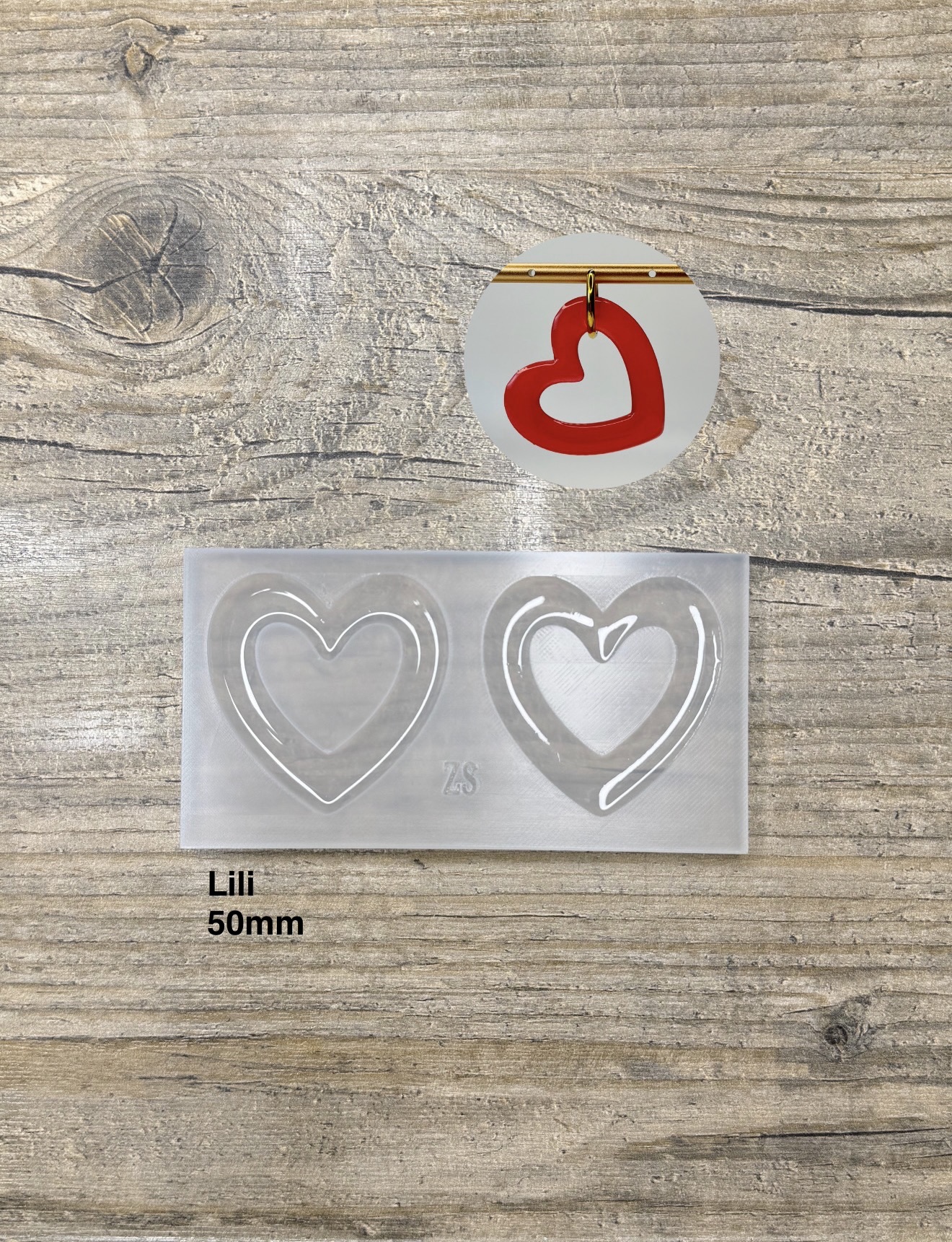  Moule Coeur Lili 50mm