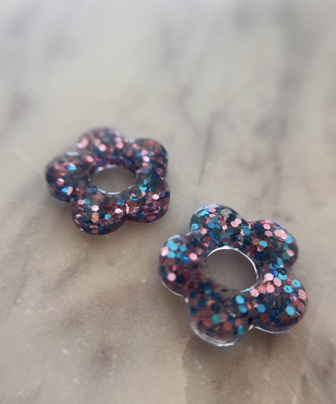 Flower bleu et rose