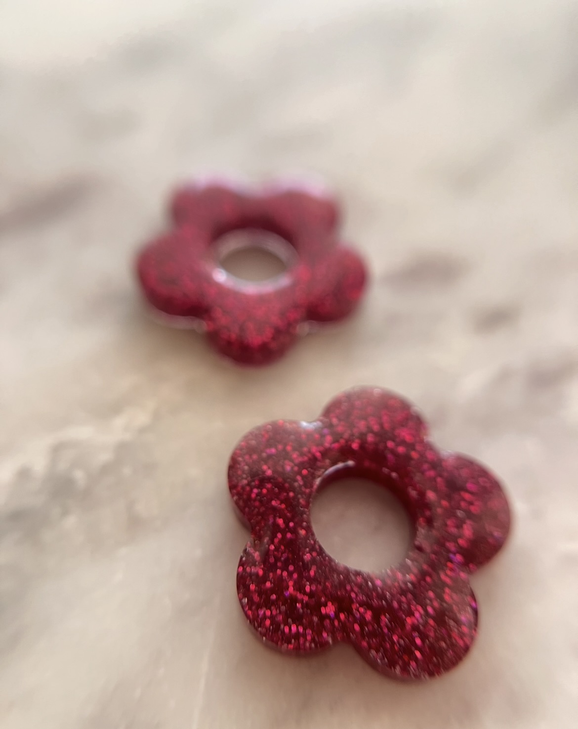 Flower paillettes fuchsia 
