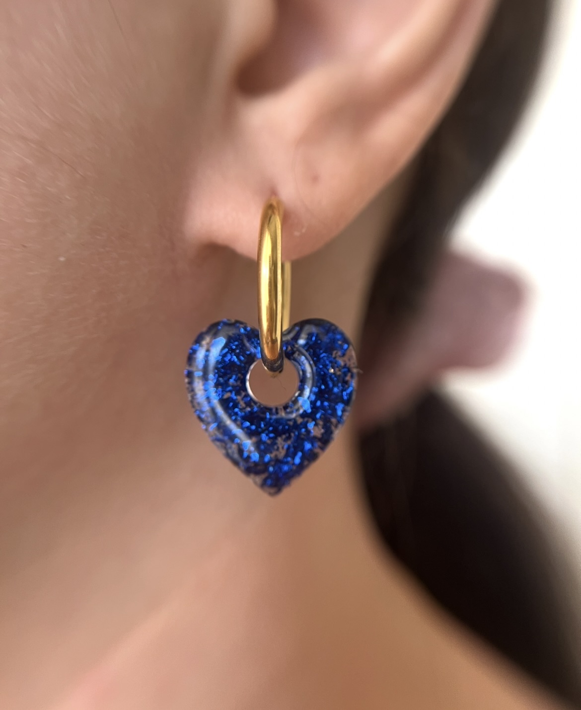 Coeur Bleu Métallisé