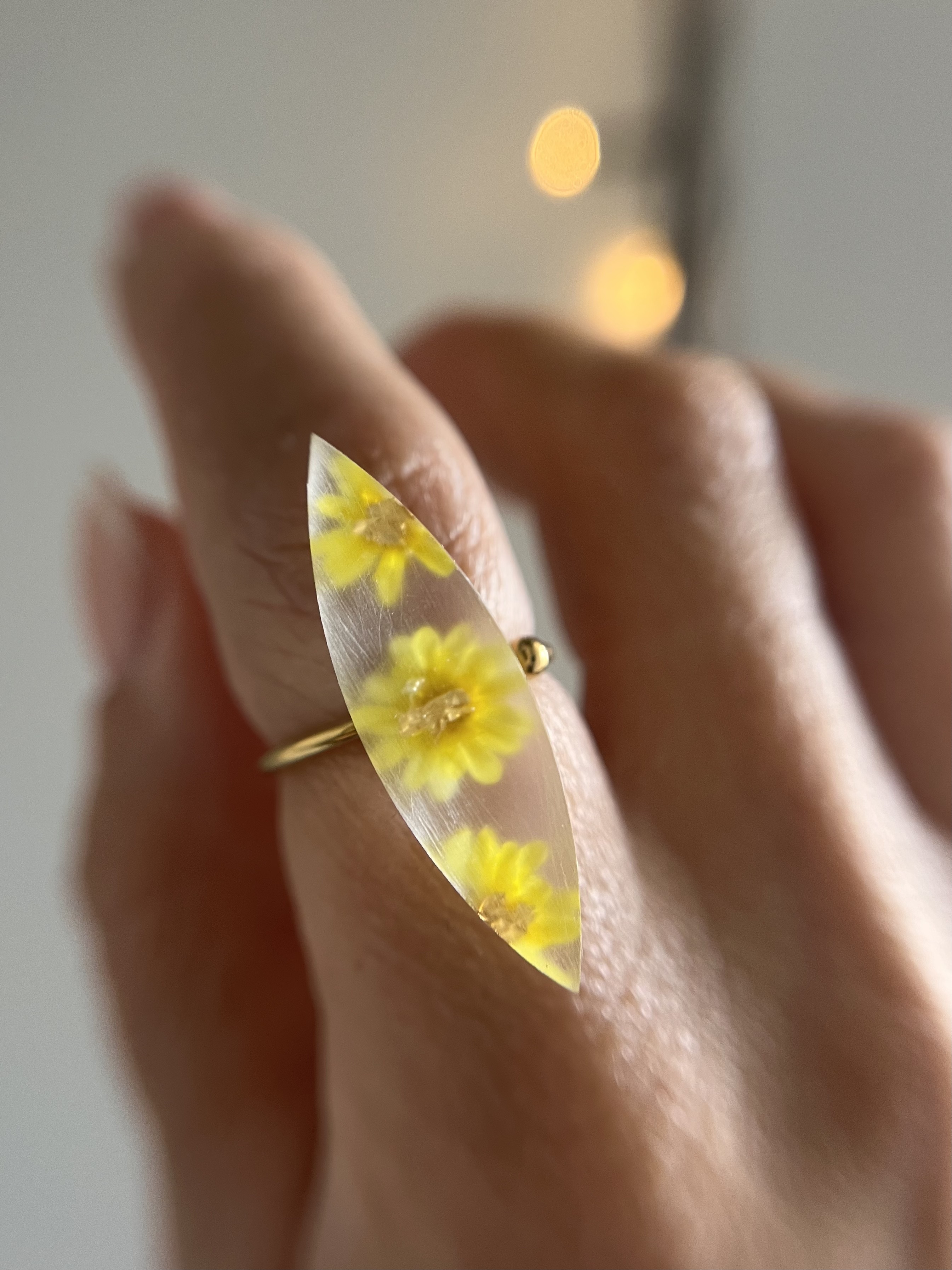 Bague Fleur Jaune