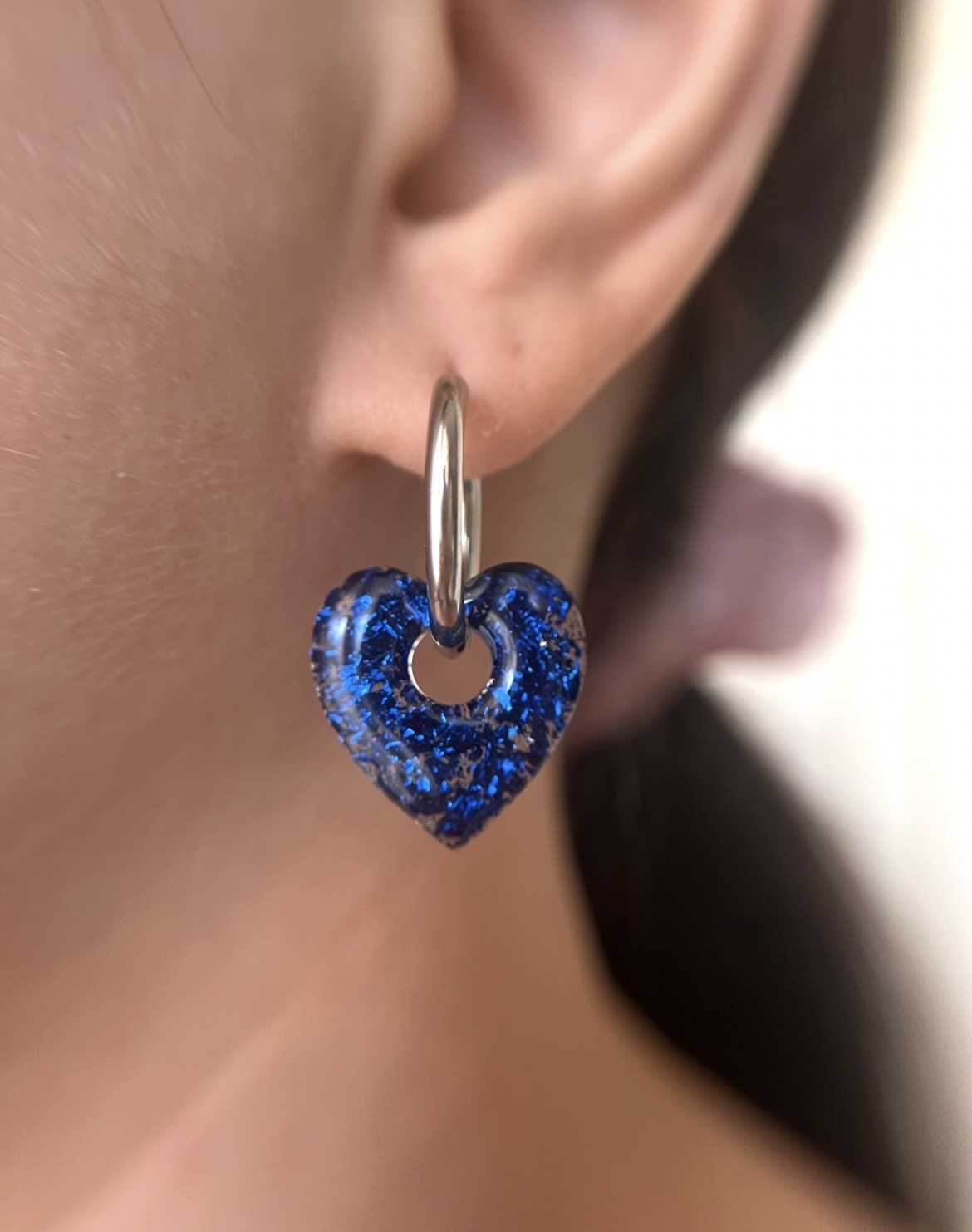 Coeur Bleu Métallisé