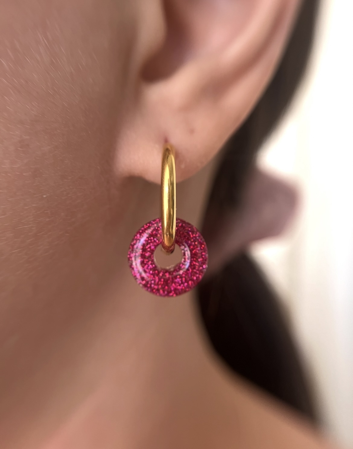 Louve paillette fushia