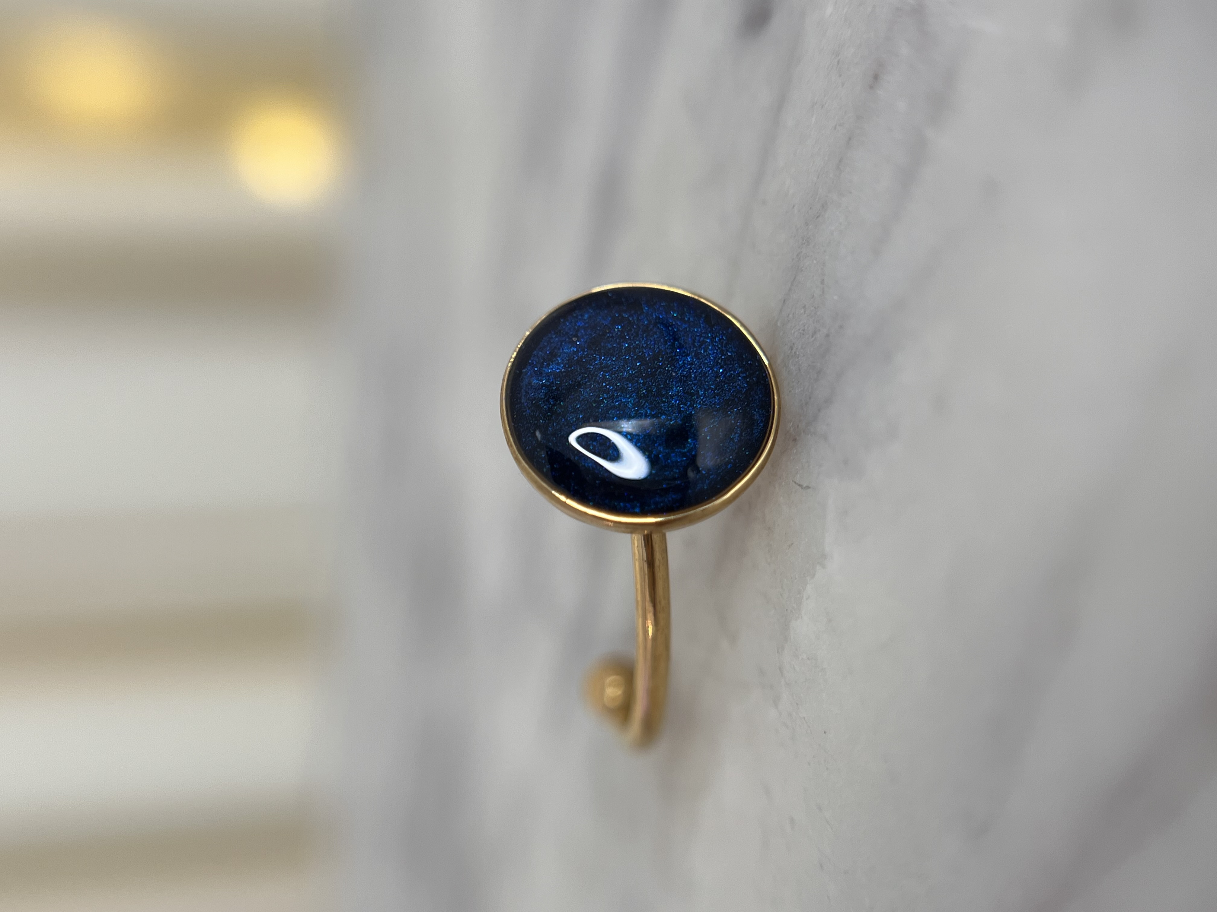 Bague reflet bleu nuit 