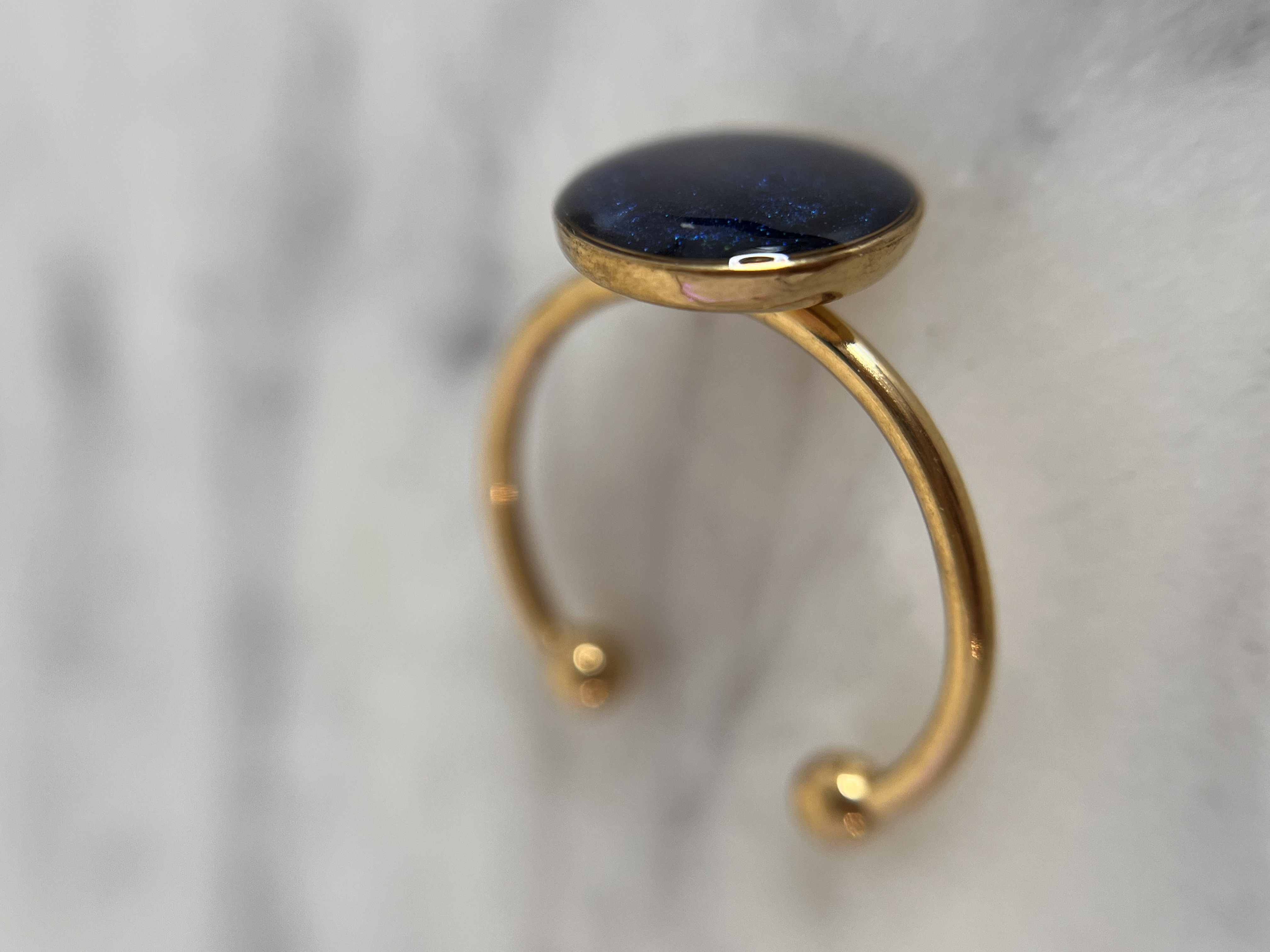 Bague reflet bleu nuit 