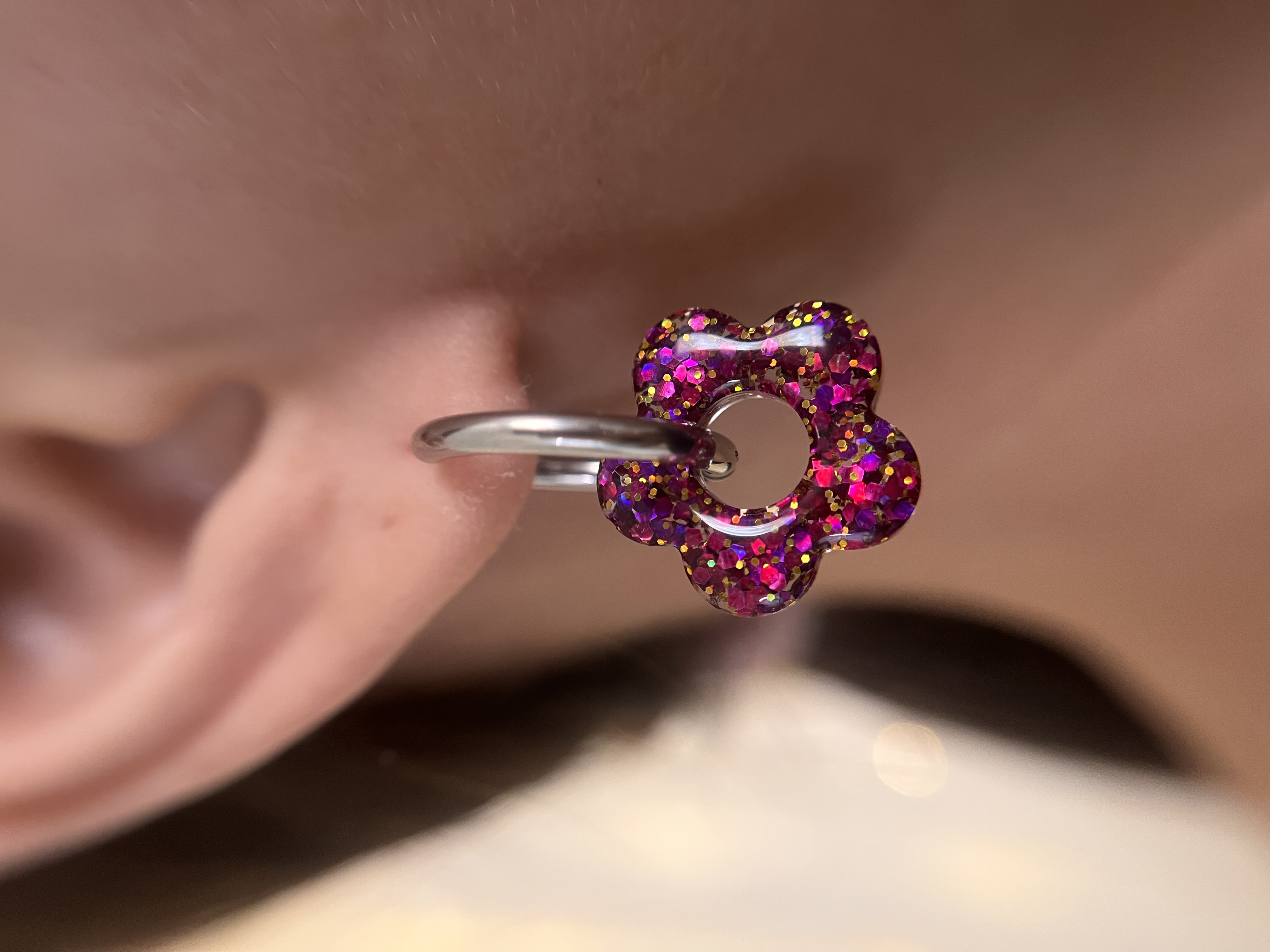 Flower Fuchsia et Doré