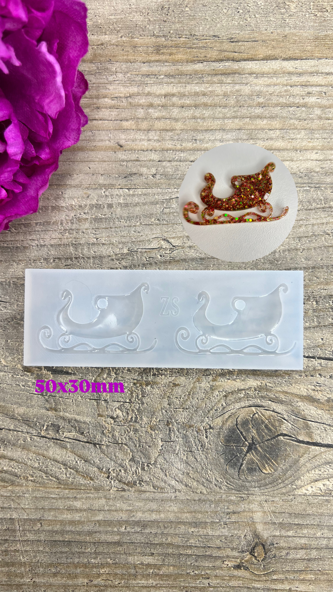 Moule Déco de Noël Traineaux