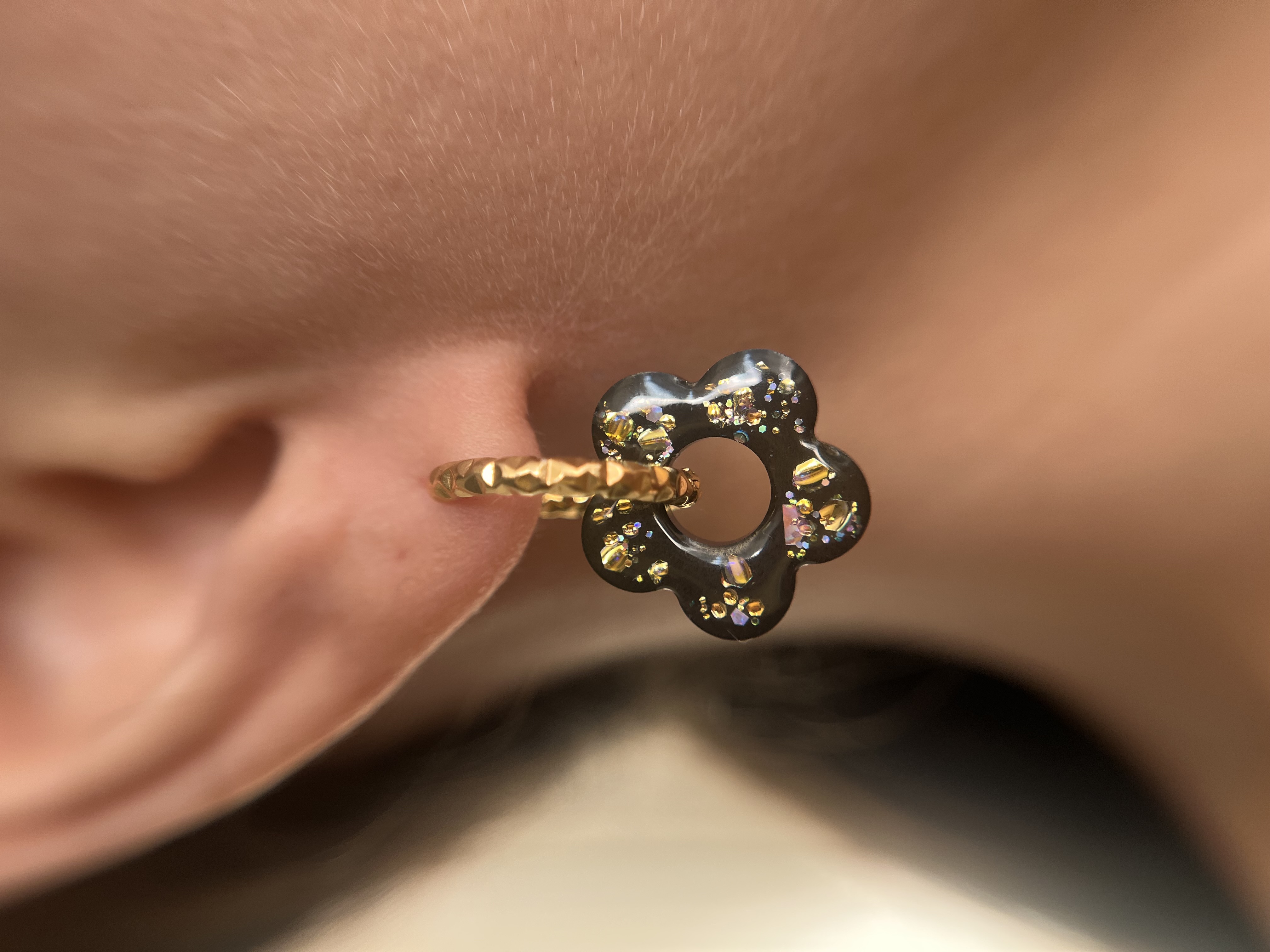 Flower noir avec paillettes