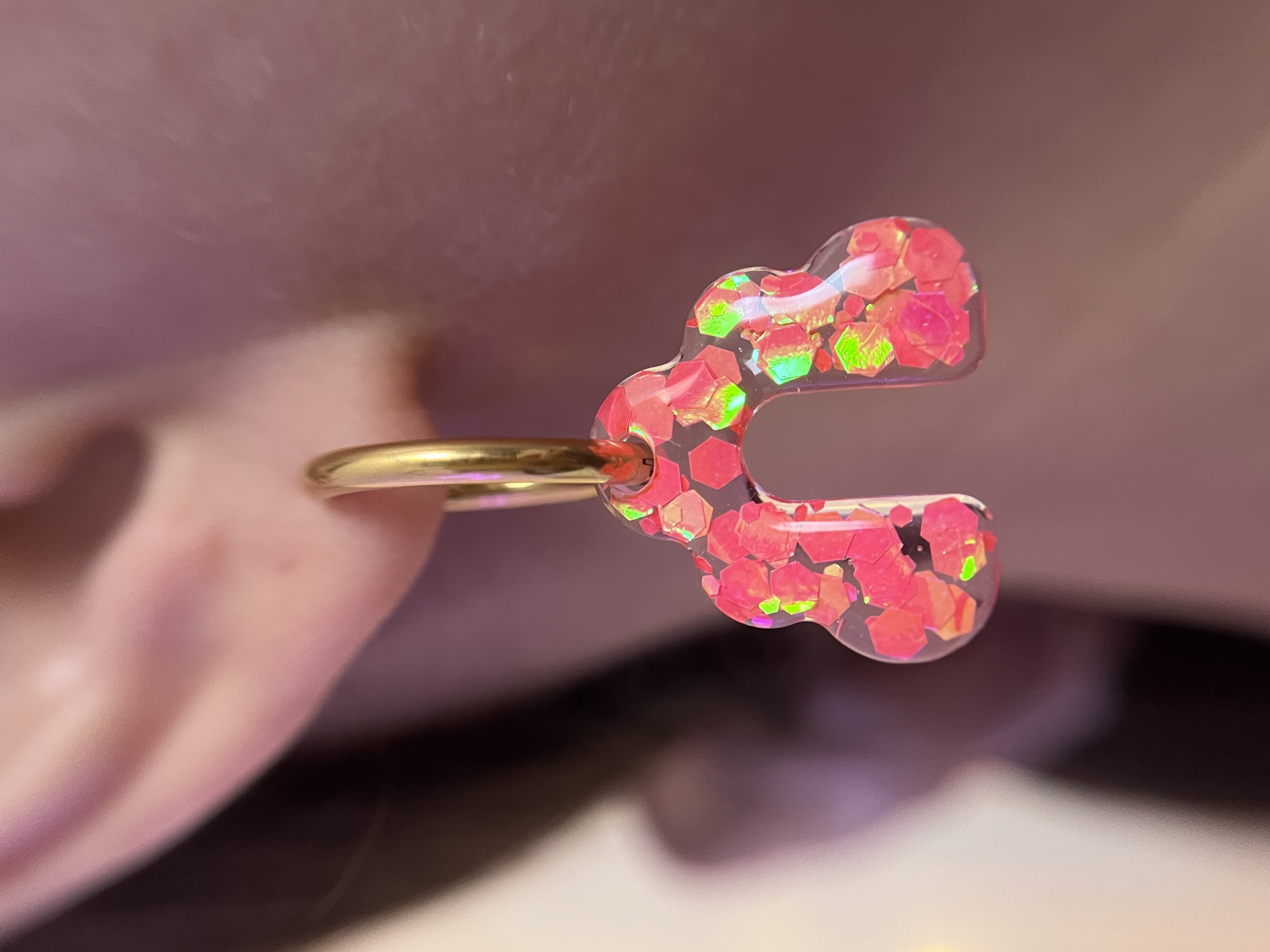 Les Originales orange corail  paillettes holographique