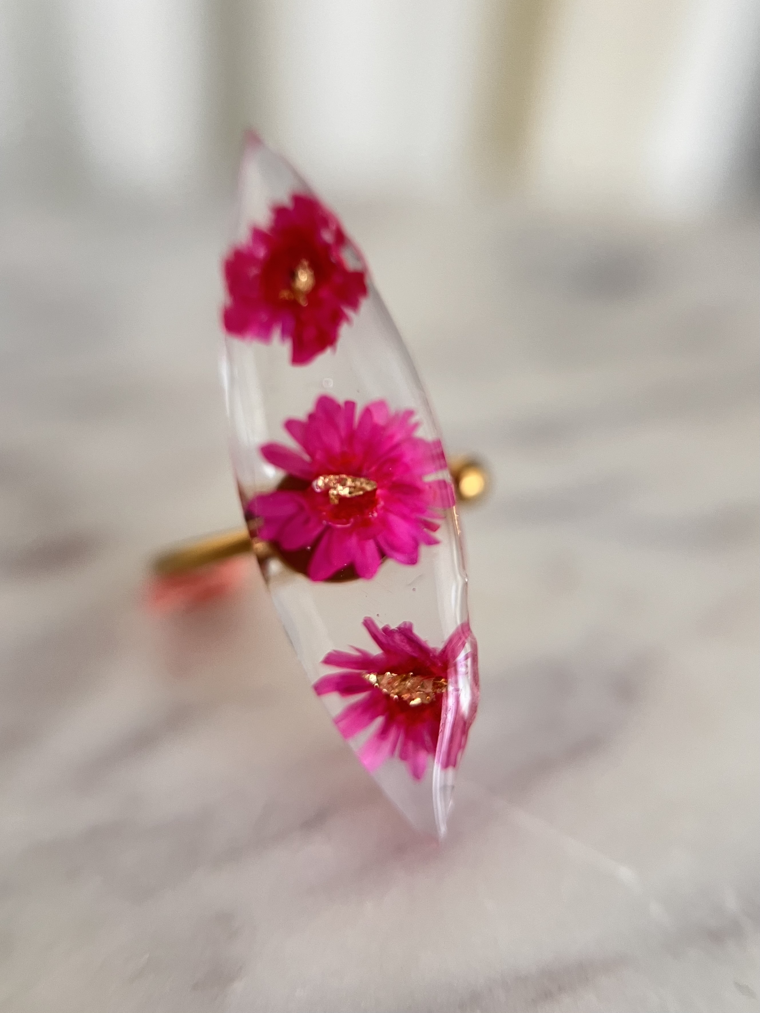 Bague Fleur Rose