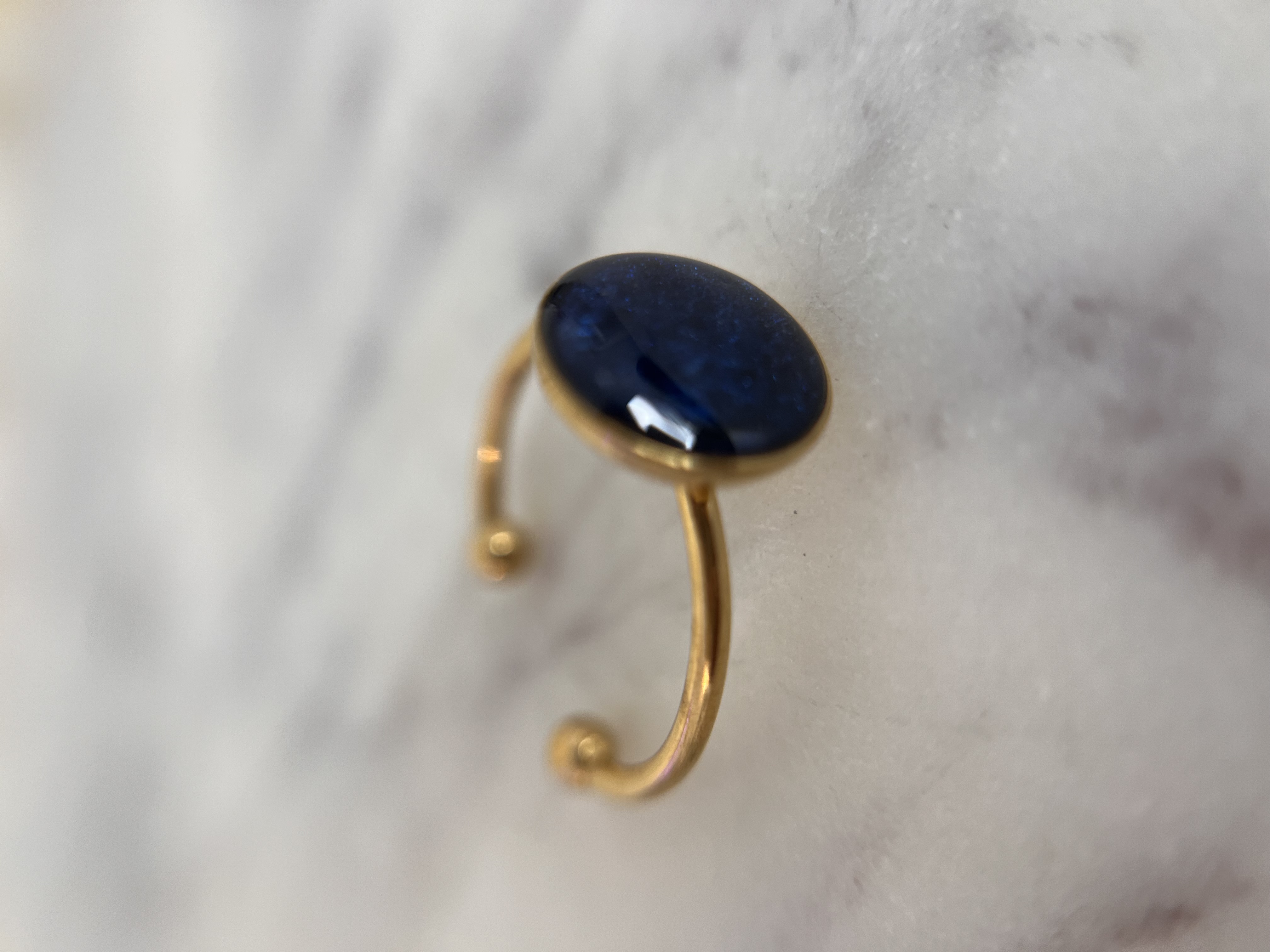 Bague reflet bleu nuit 