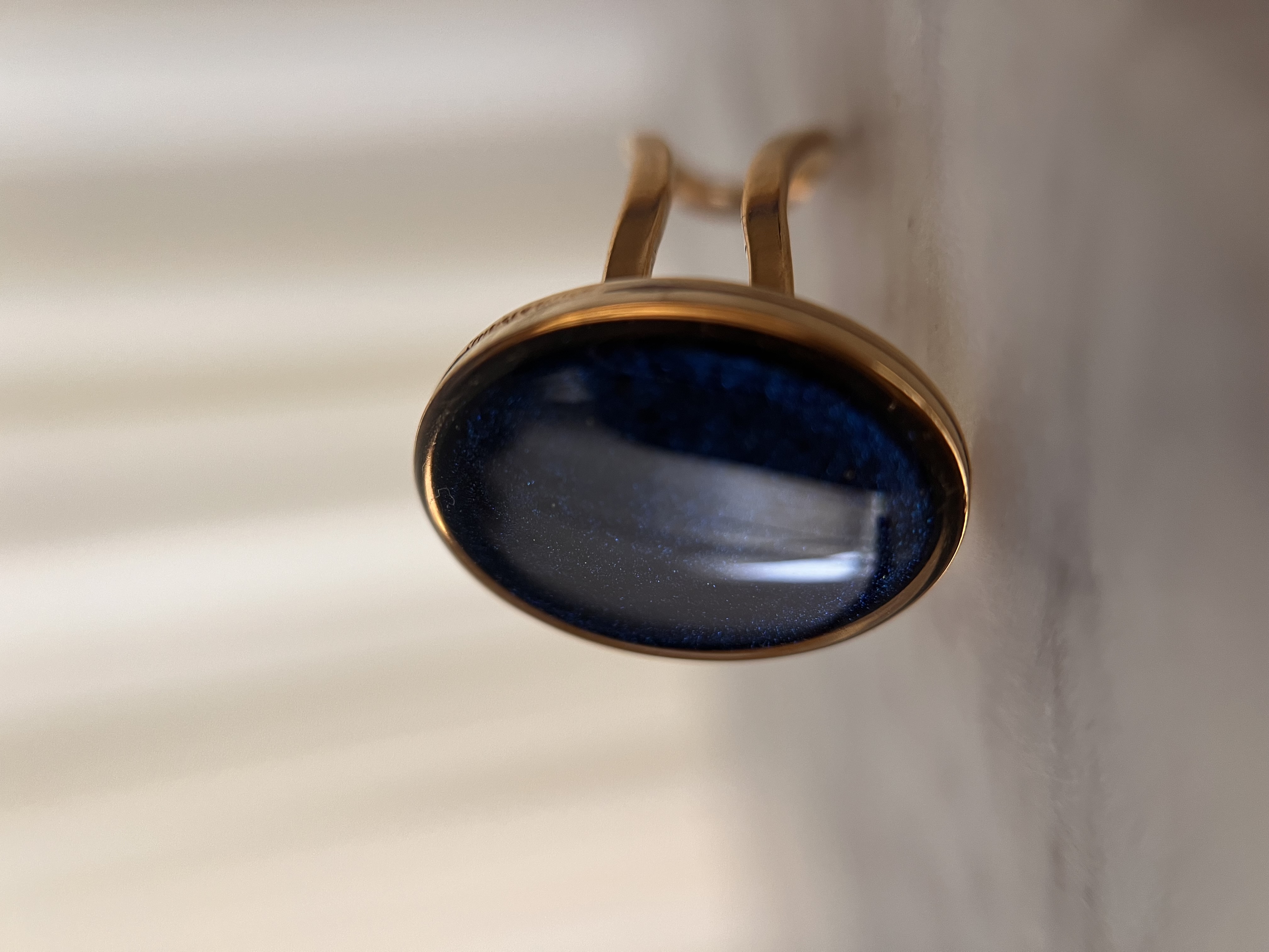 Bague reflet bleu