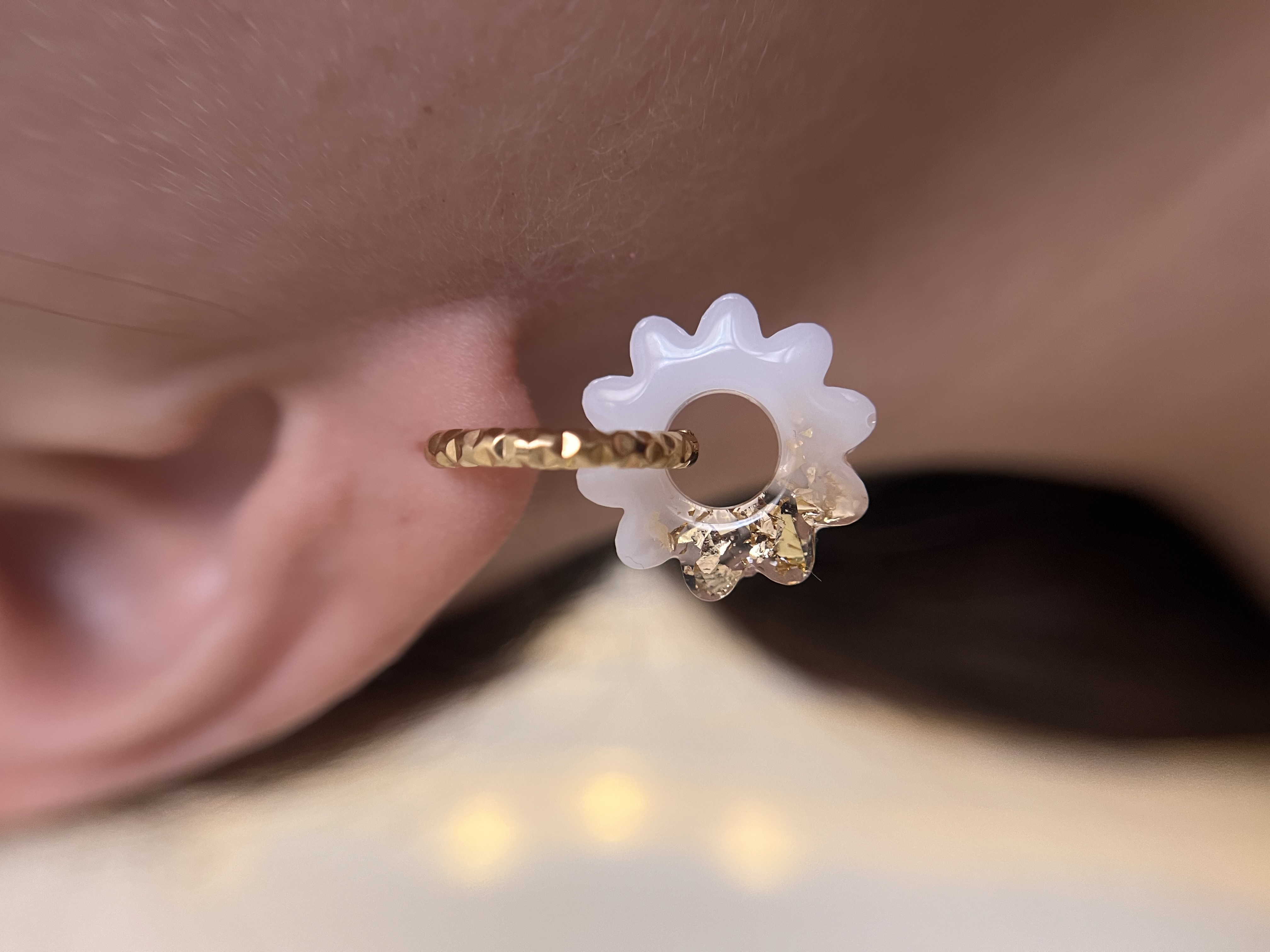 L'Amoureuse blanc et feuille d'or
