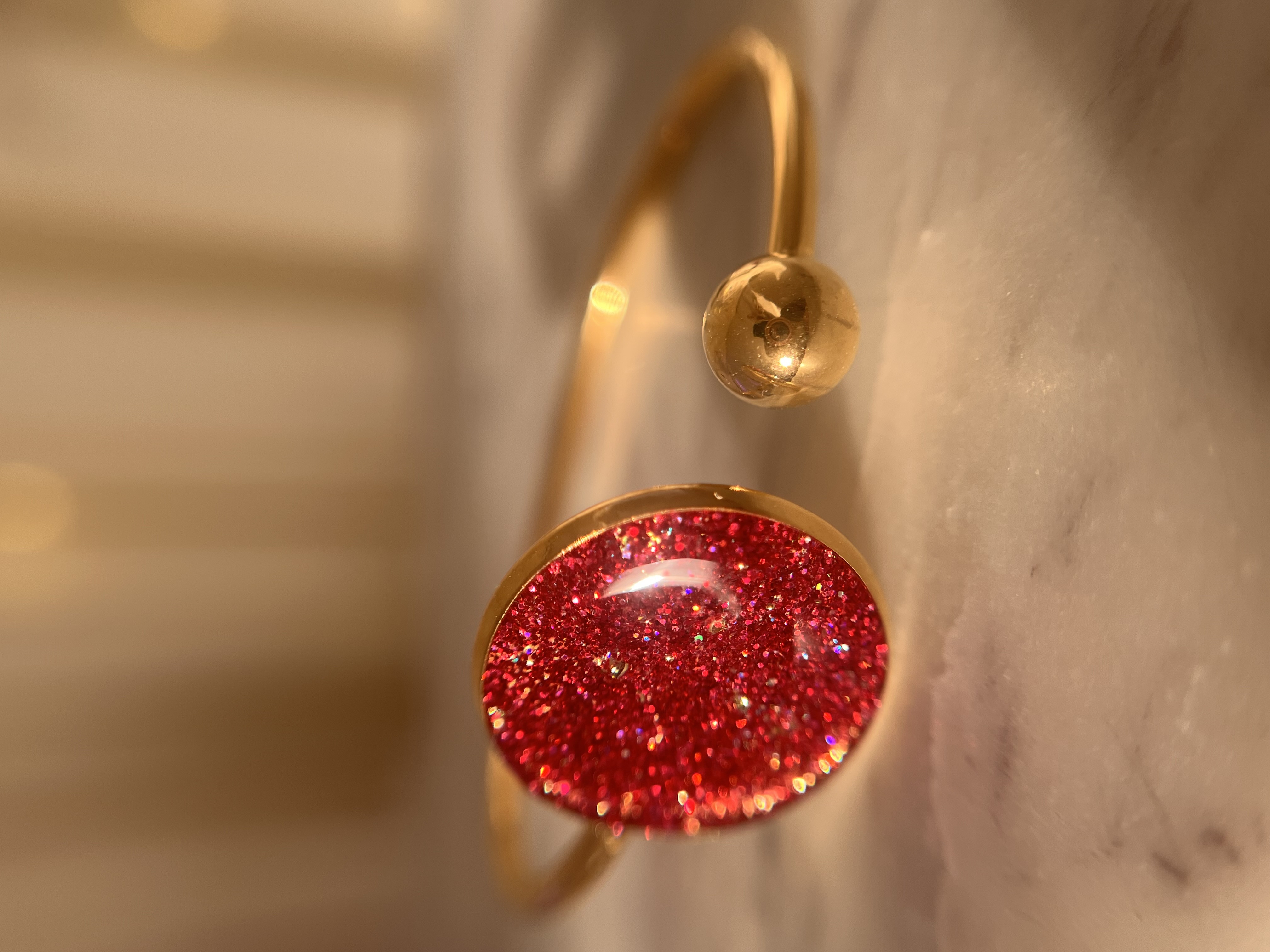 Jonc paillettes fuchsia