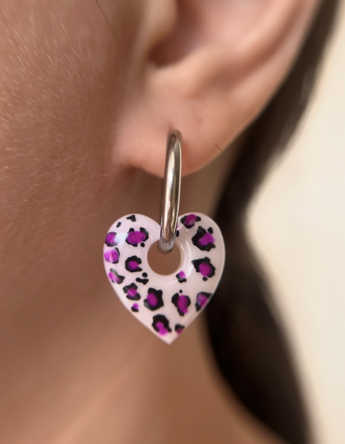 Coeur Léopard Violet