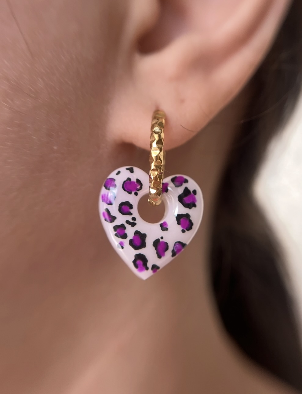 Coeur Léopard Violet