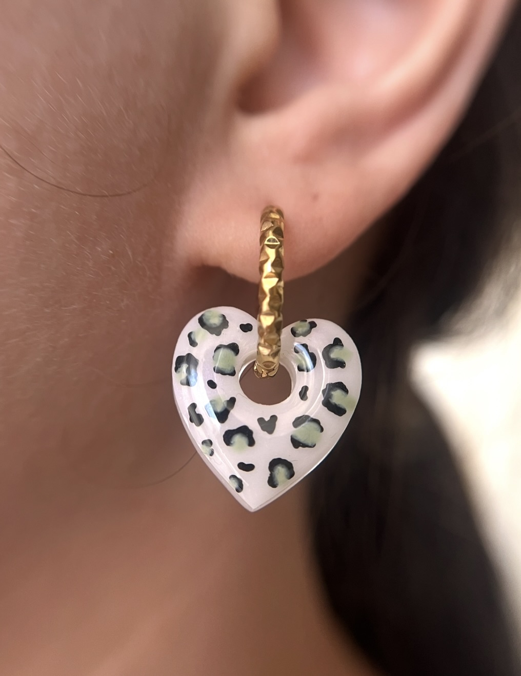 Coeur Léopard Kaki