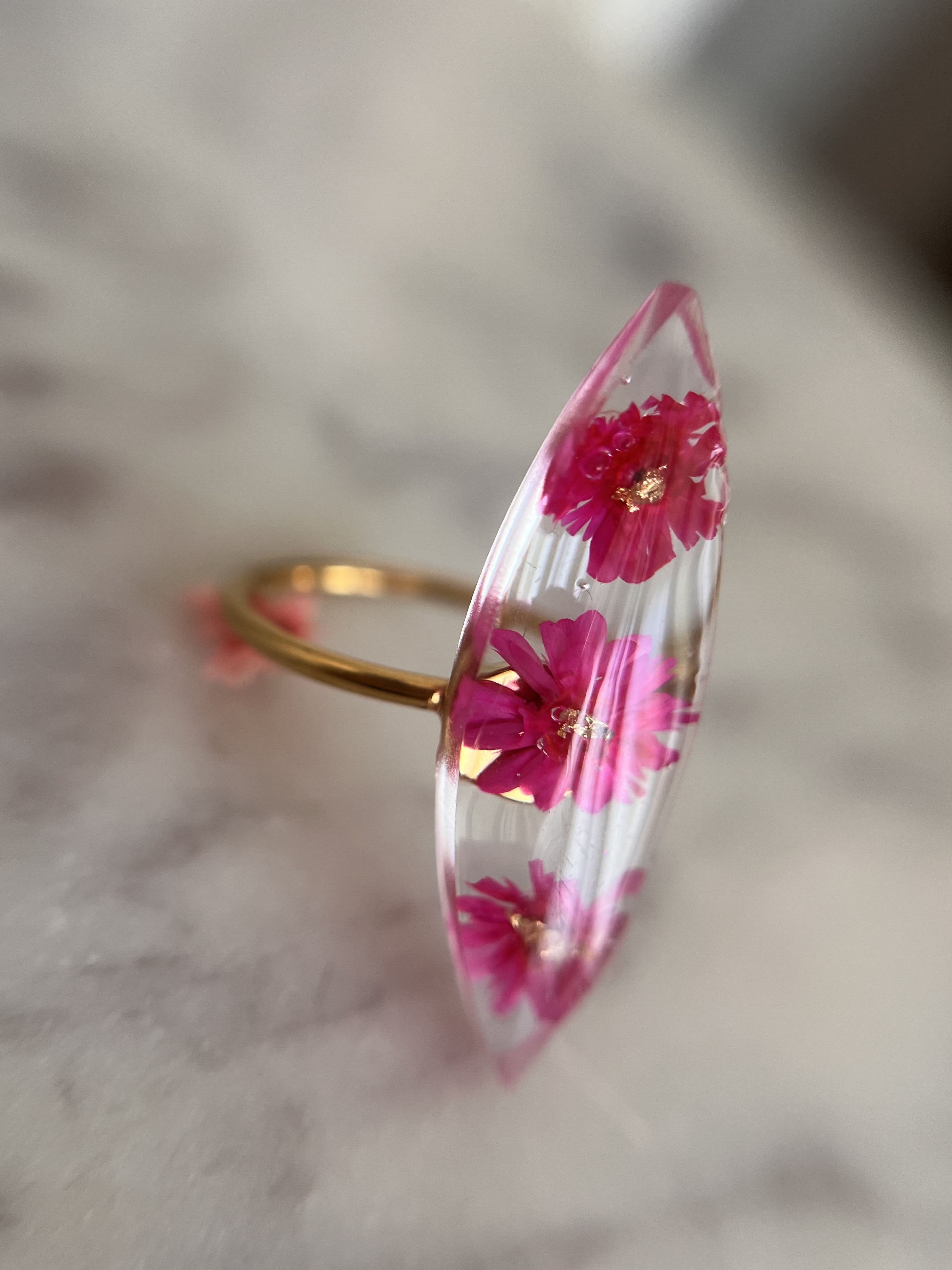 Bague Fleur Rose