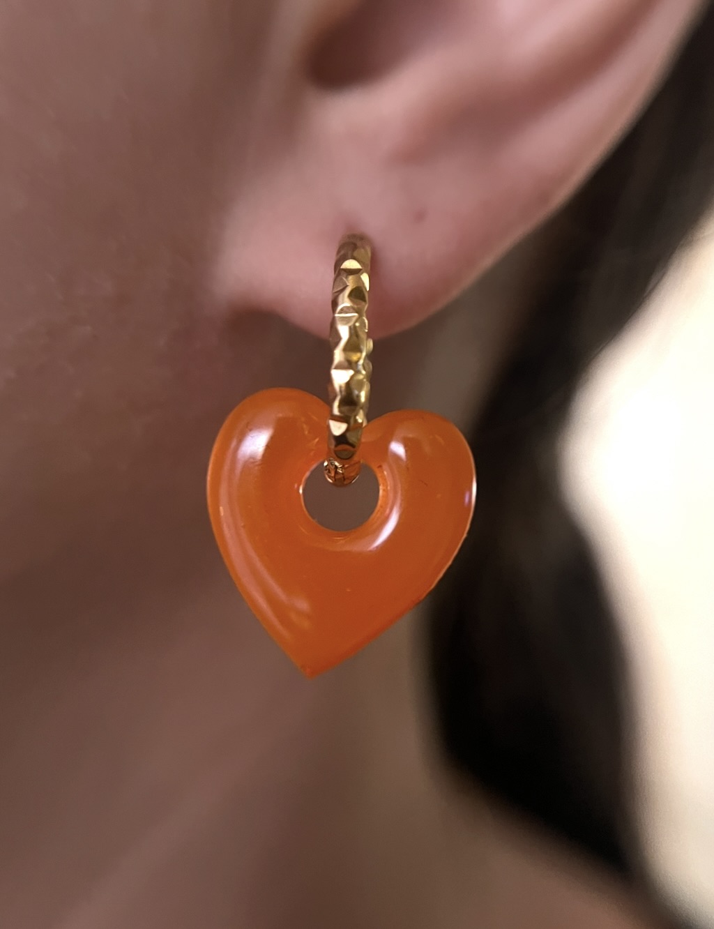 Velours Coeur Orange