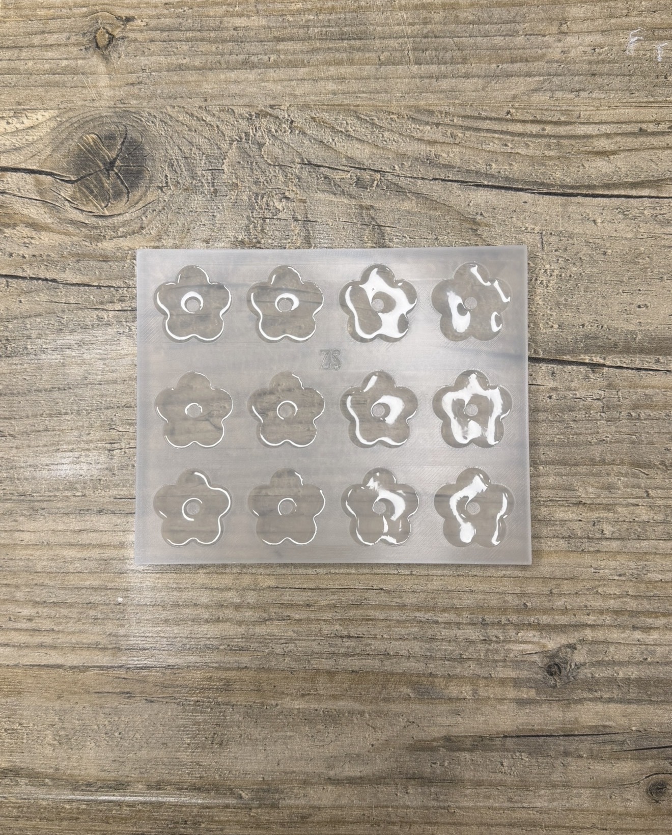 Moule Fleur Plate style acetate 25mm