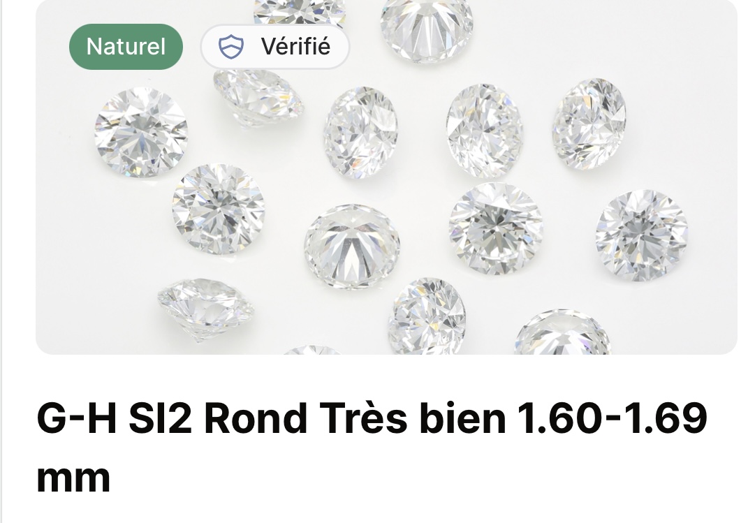 Pavage de diamant naturel 