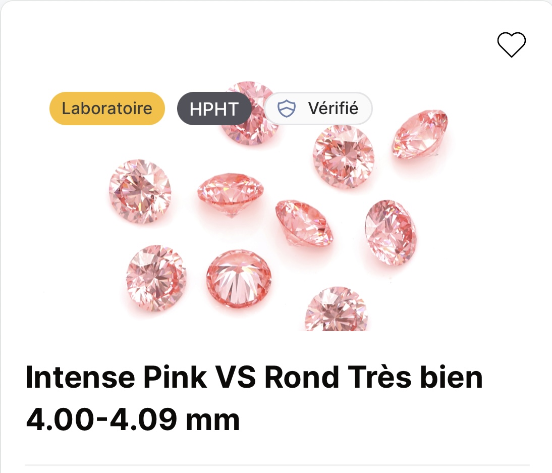Pavage diamant synthétique Rose