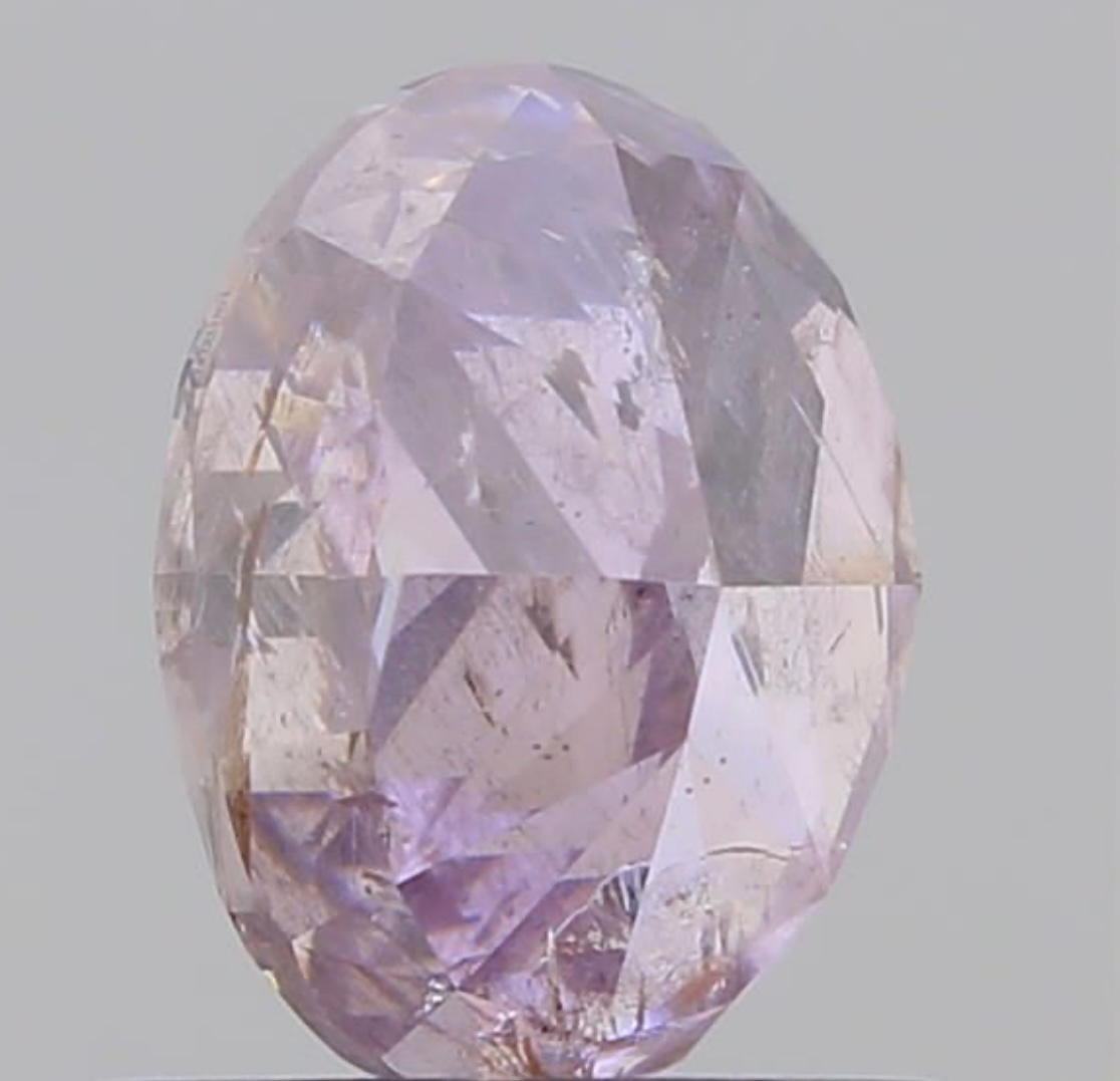 Diamant naturel fancy pink ovale