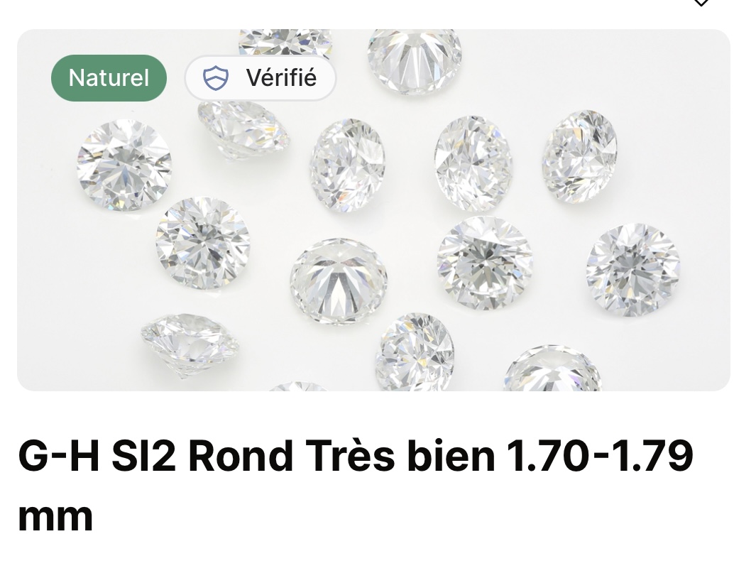 Pavage de diamant naturel