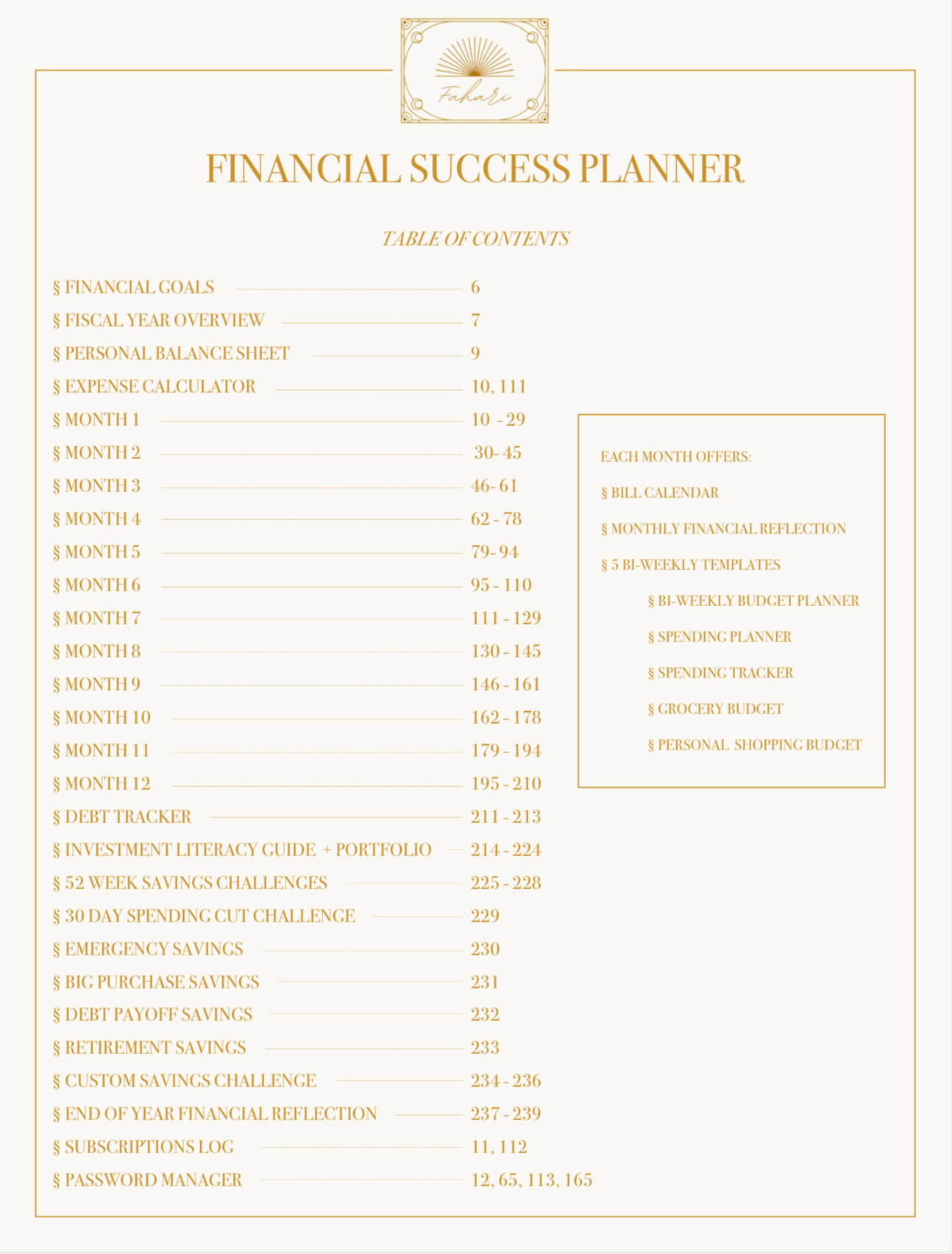 Financial Success Planner - biweekly